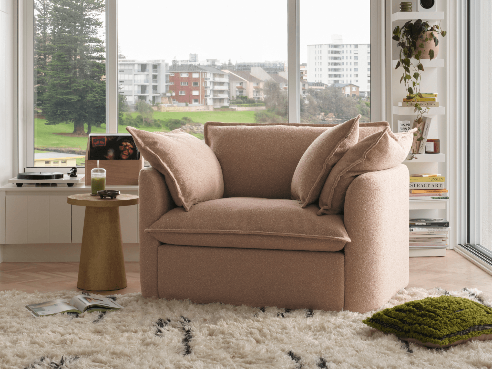 Tamarama Modular Armchair - Extra Wide / Pebble Beach (Luxe)