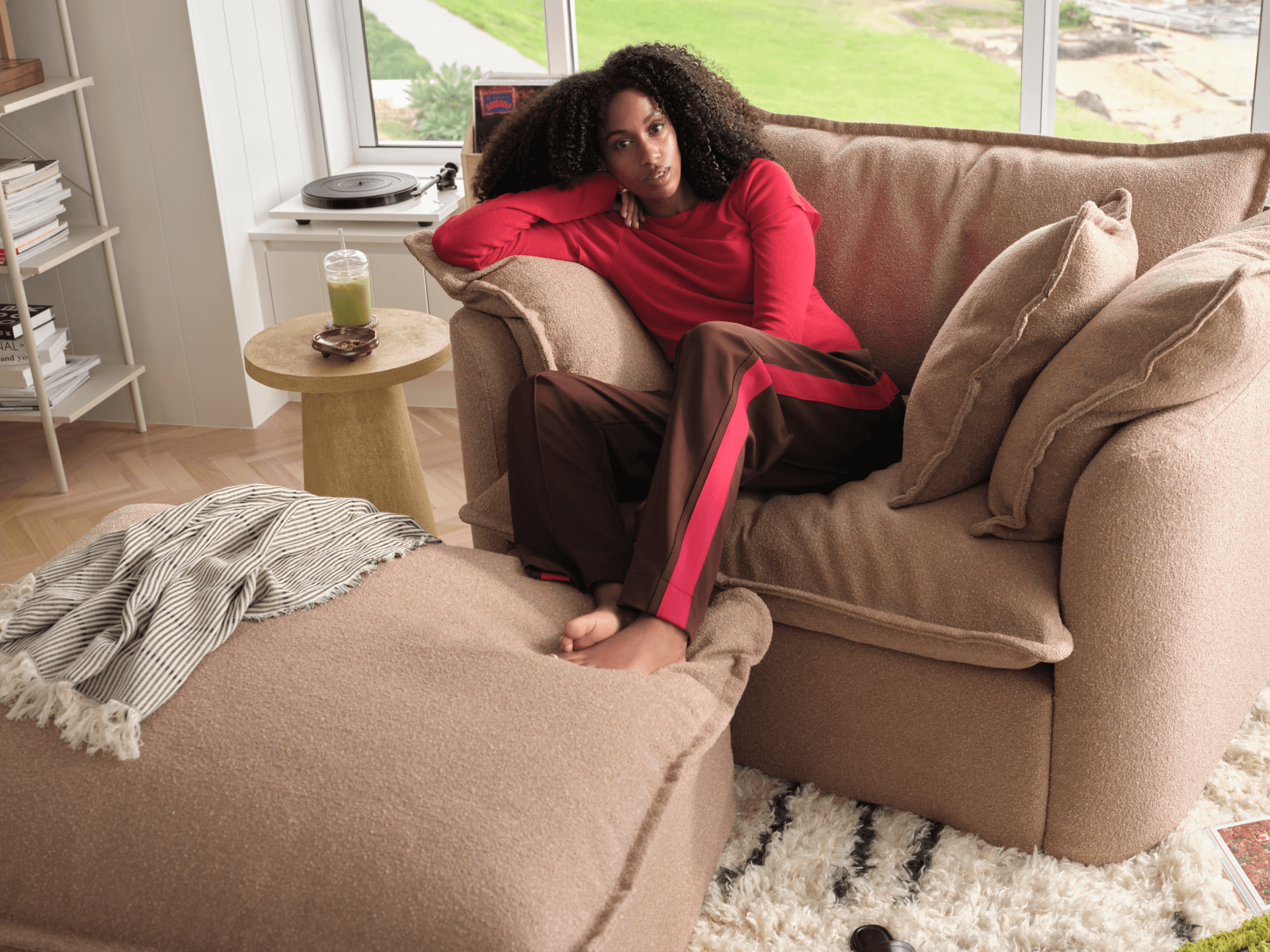 Tamarama Modular Armchair - Extra Wide / Pebble Beach (Luxe)