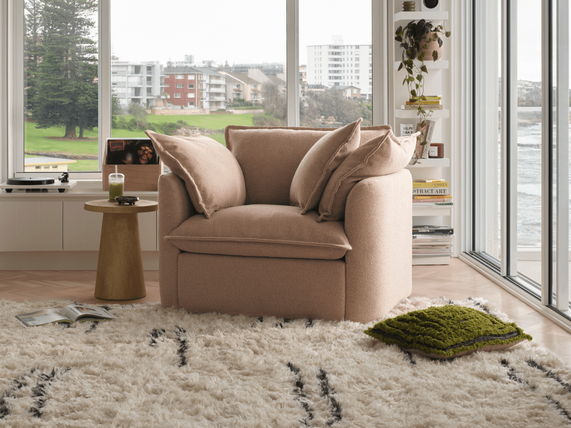 Tamarama Modular Armchair Cover - Regular / Pebble Beach (Luxe)