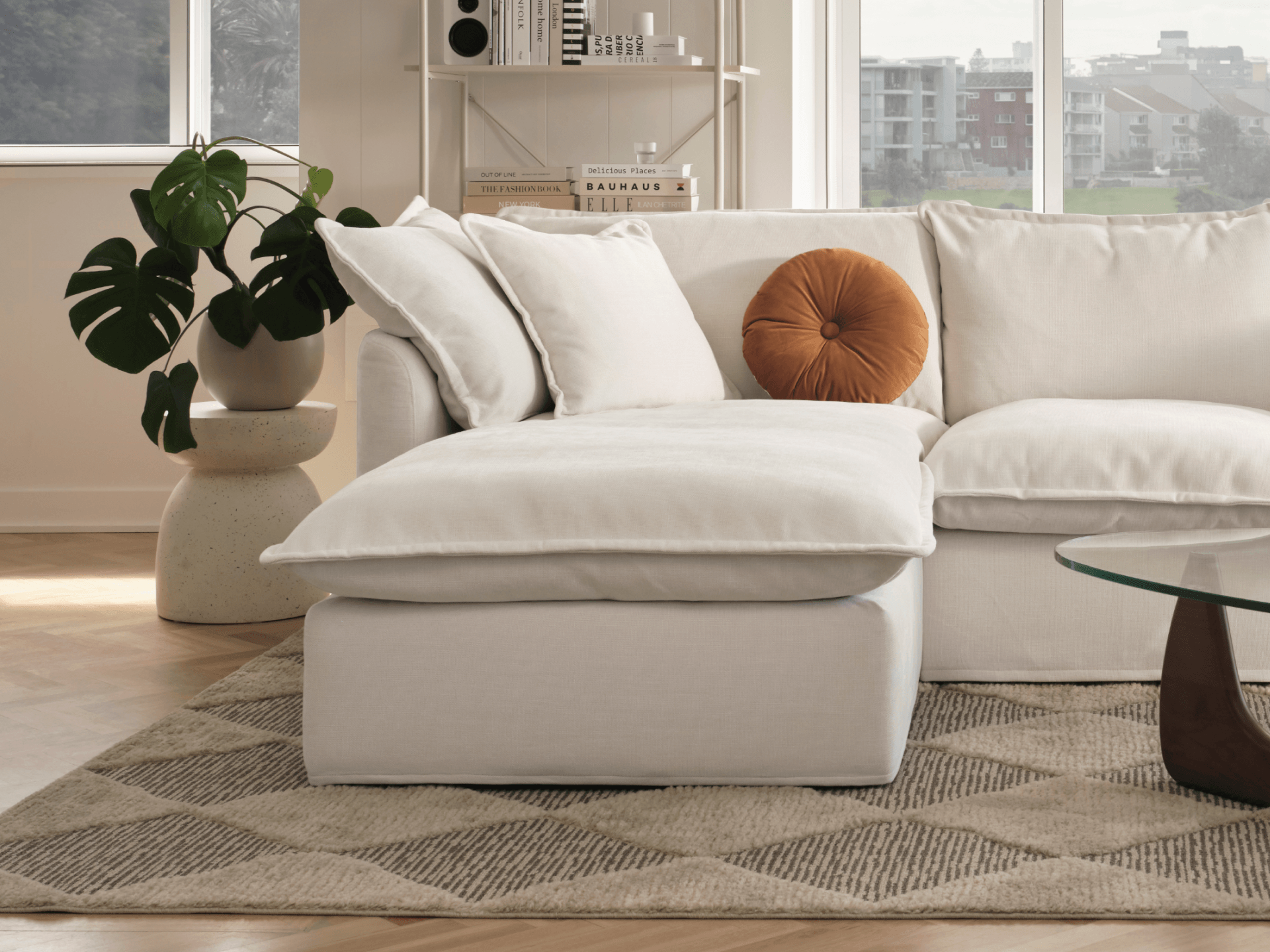 Tamarama Modular Sofa - Regular / 2 Sections / Winter Cream