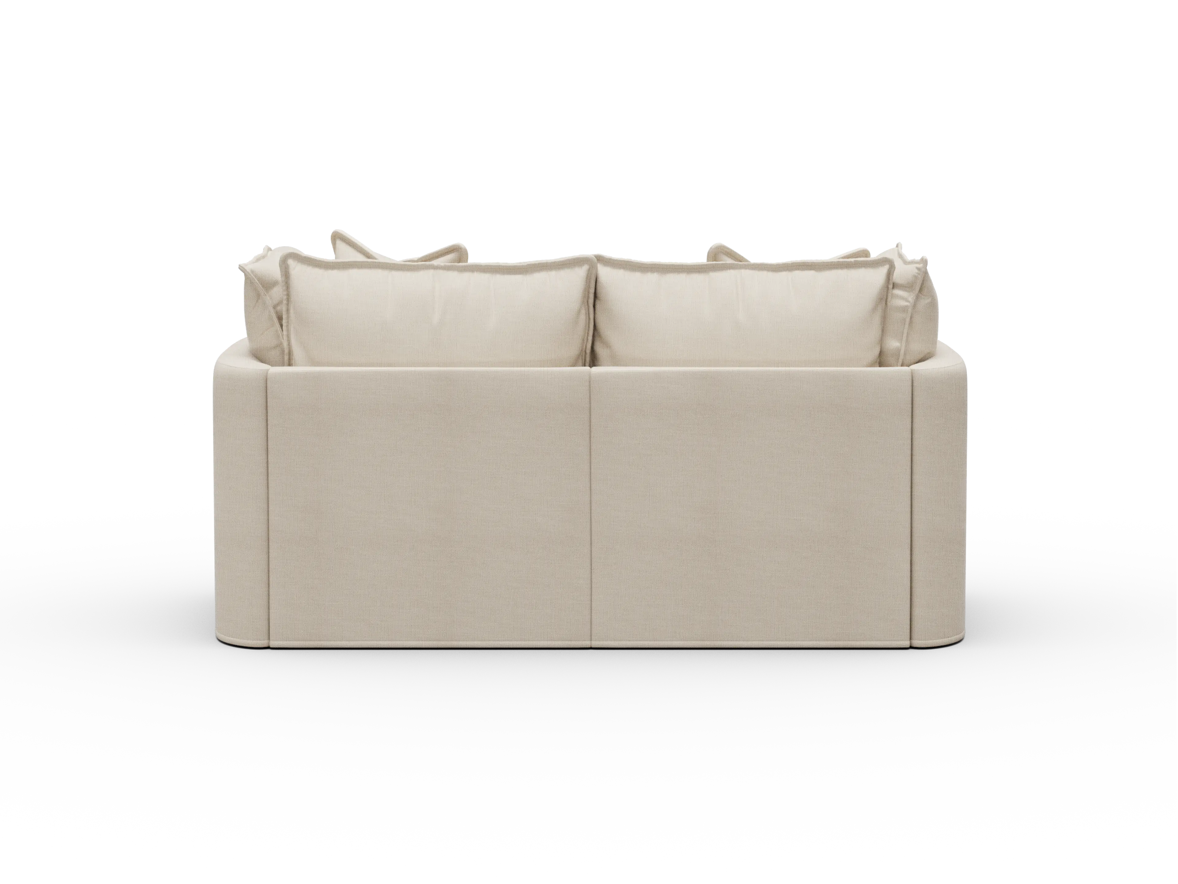 Koala Tamworth Washable Covers 2-seater modular sofa in cream linen-look fabric on white