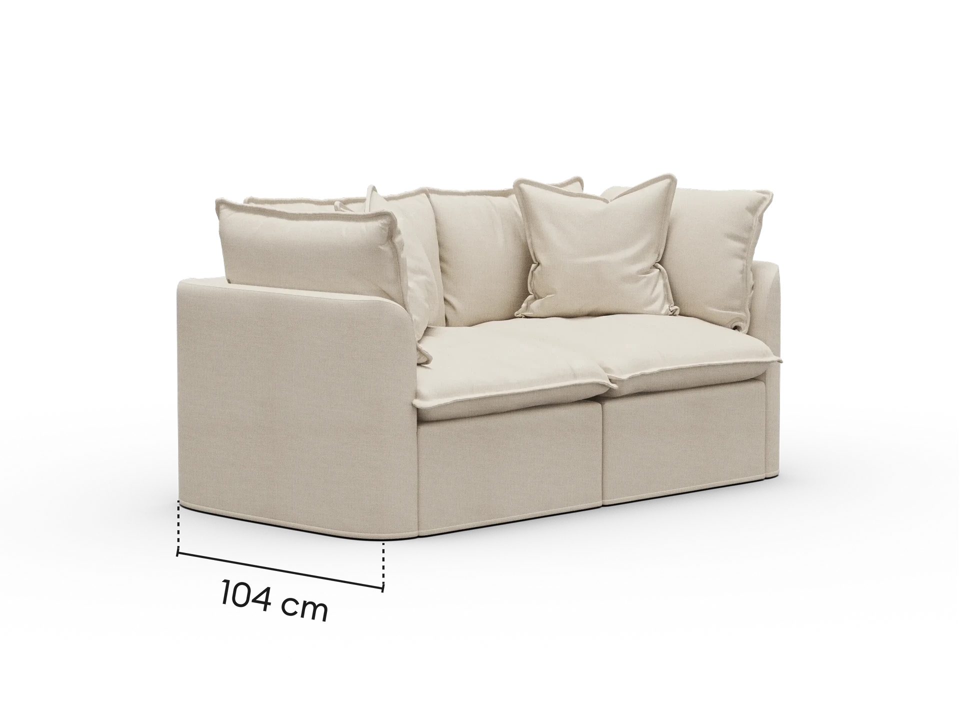 Tamarama Modular Sofa - Regular / 2 Sections / Winter Cream