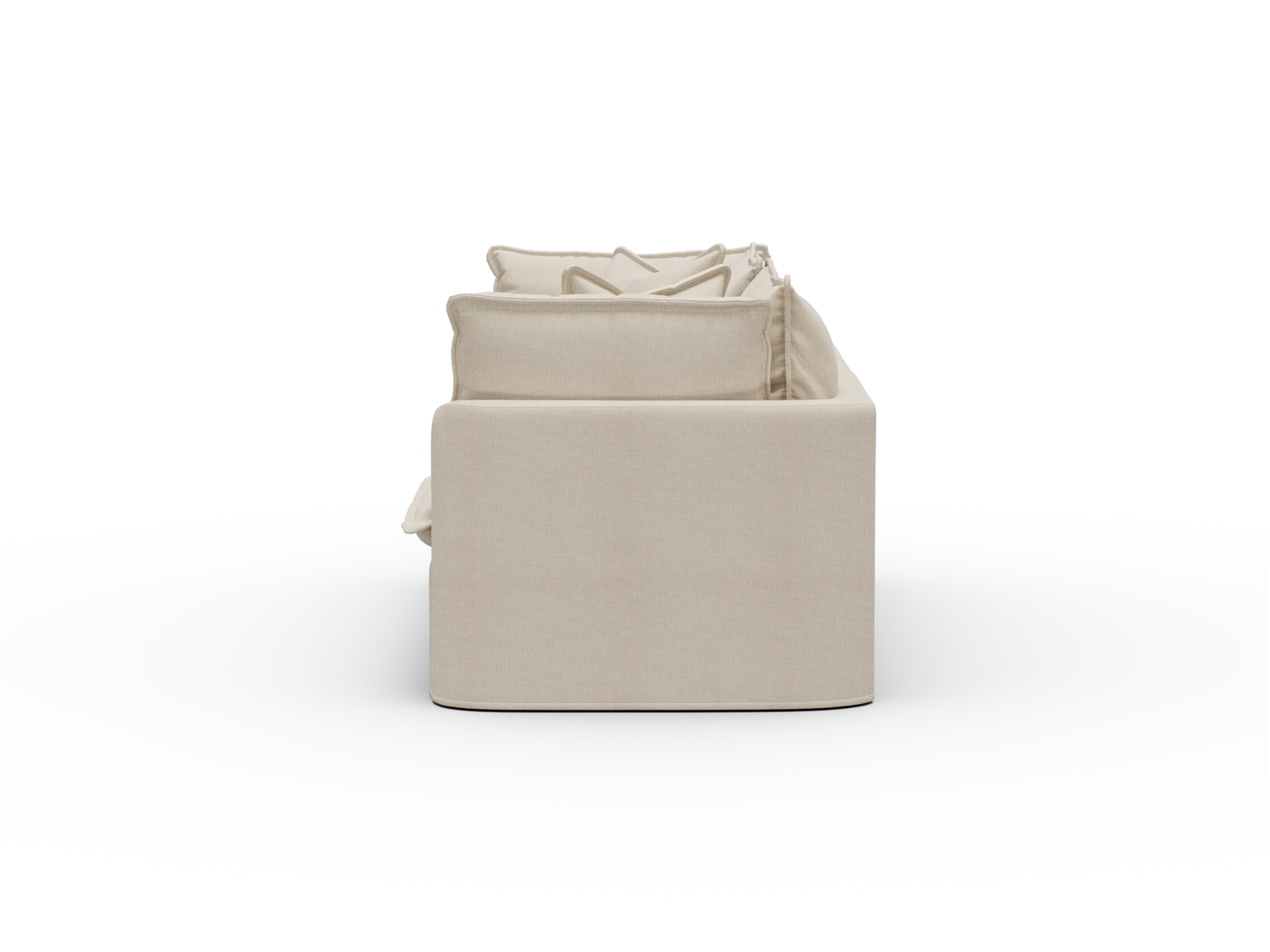 Koala Tamworth Washable Covers 2-seater modular sofa in cream linen-look fabric on white