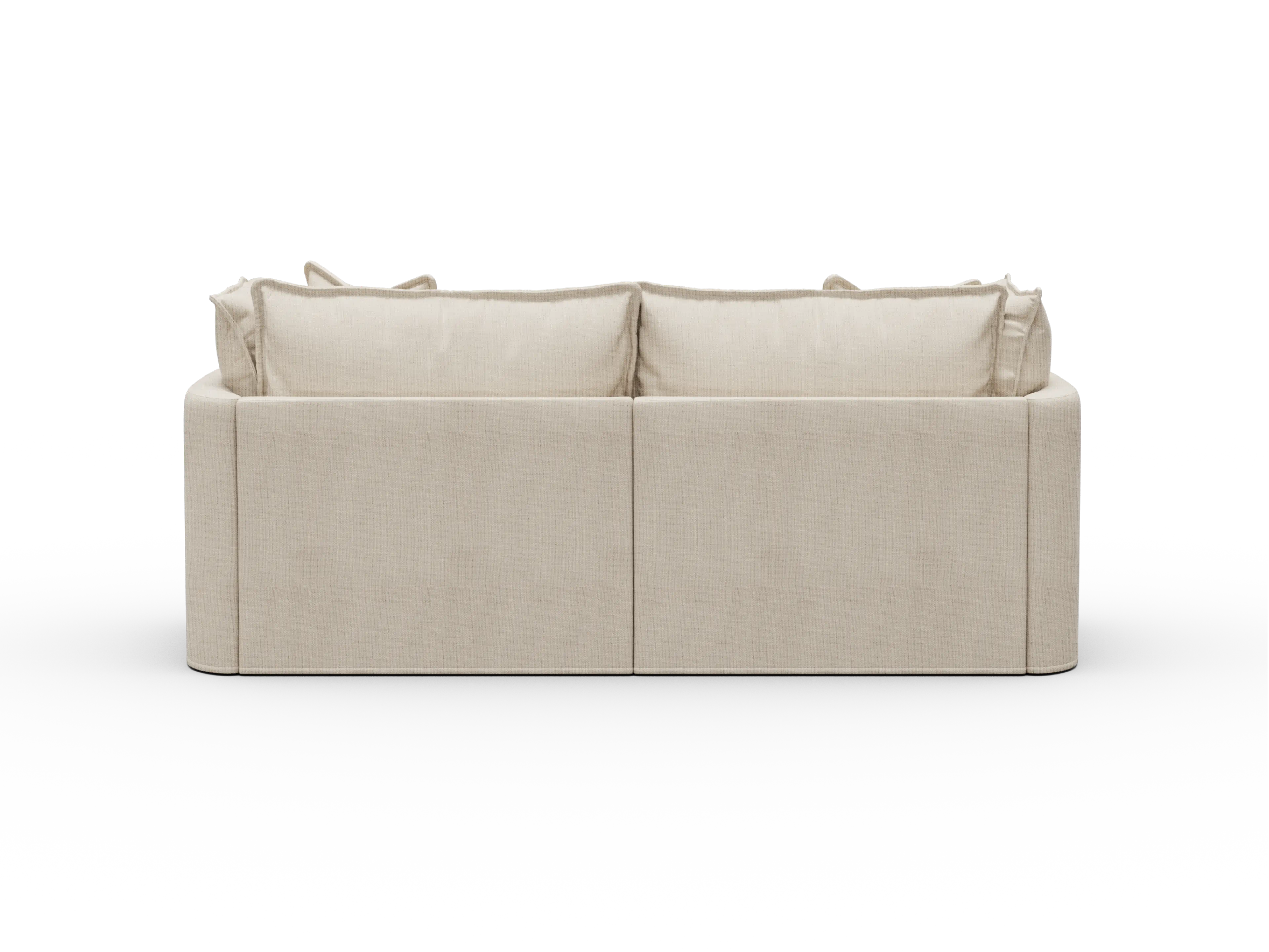 Koala Tamworth Washable Covers 2-seater modular sofa in cream linen-look fabric on white