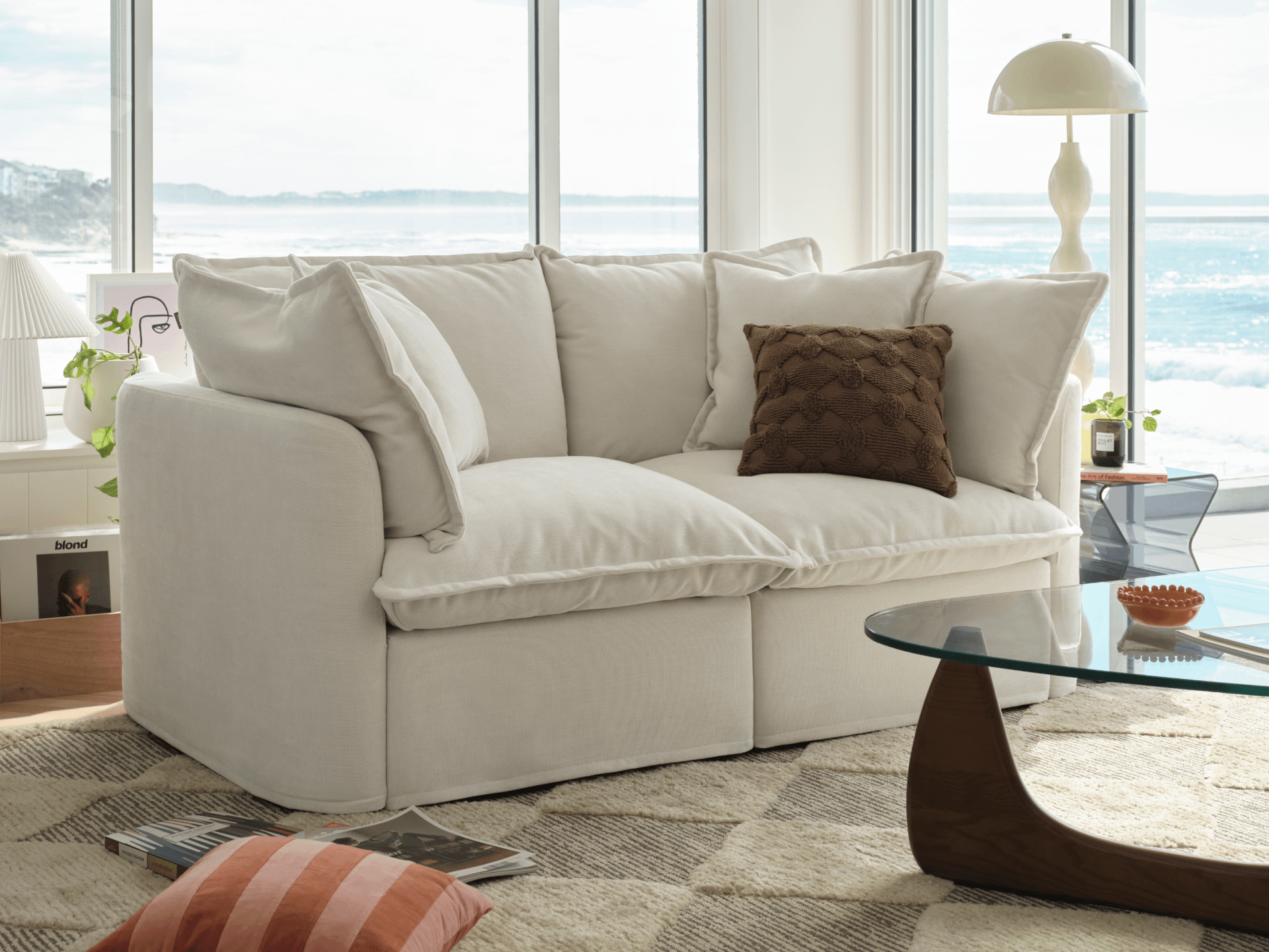 Tamarama Modular Sofa - Extra Wide / 2 Sections / Winter Cream