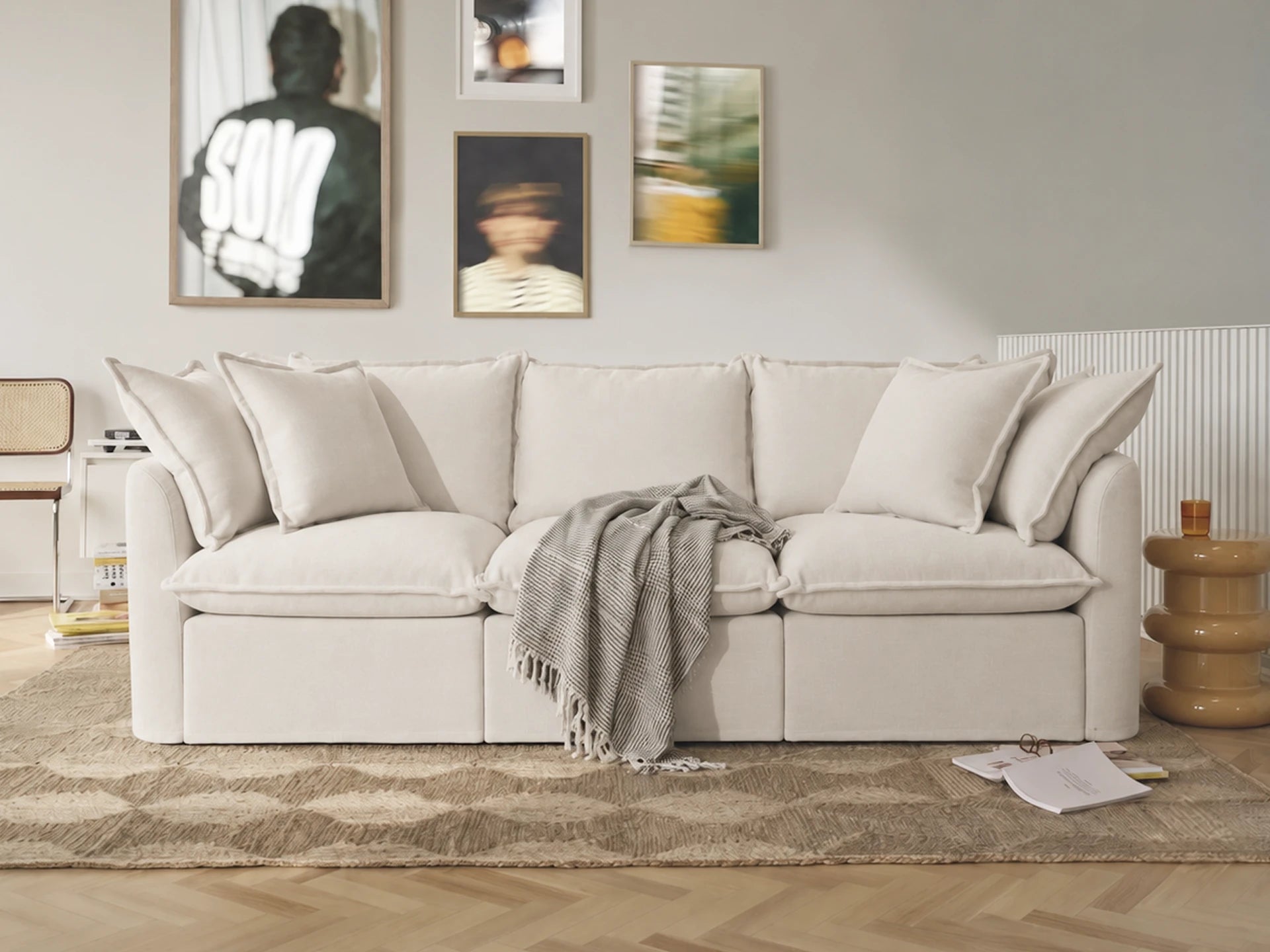Tamarama Modular Sofa - 3 Sections / Regular / Winter Cream