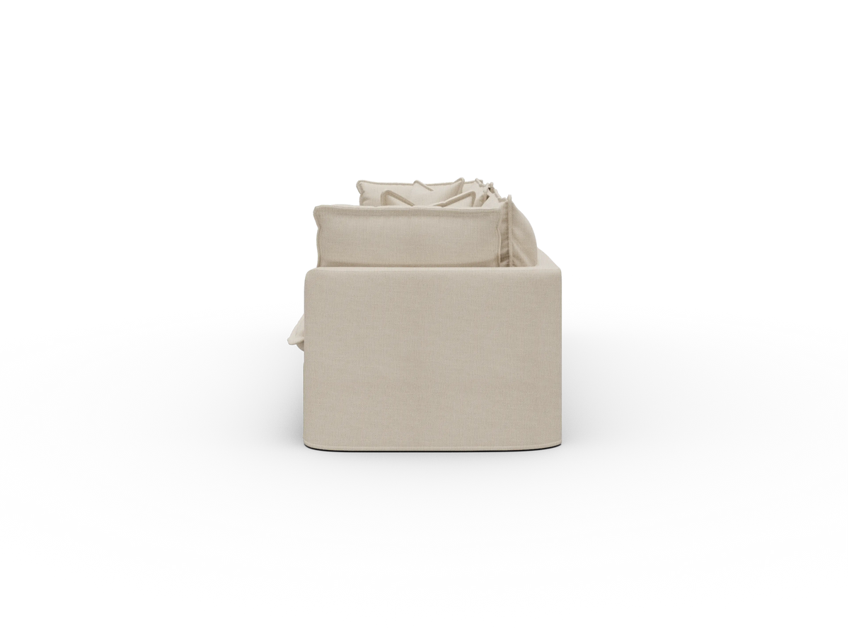 Koala Tamworth Washable Covers 3-seater modular sofa in cream linen-look fabric on white