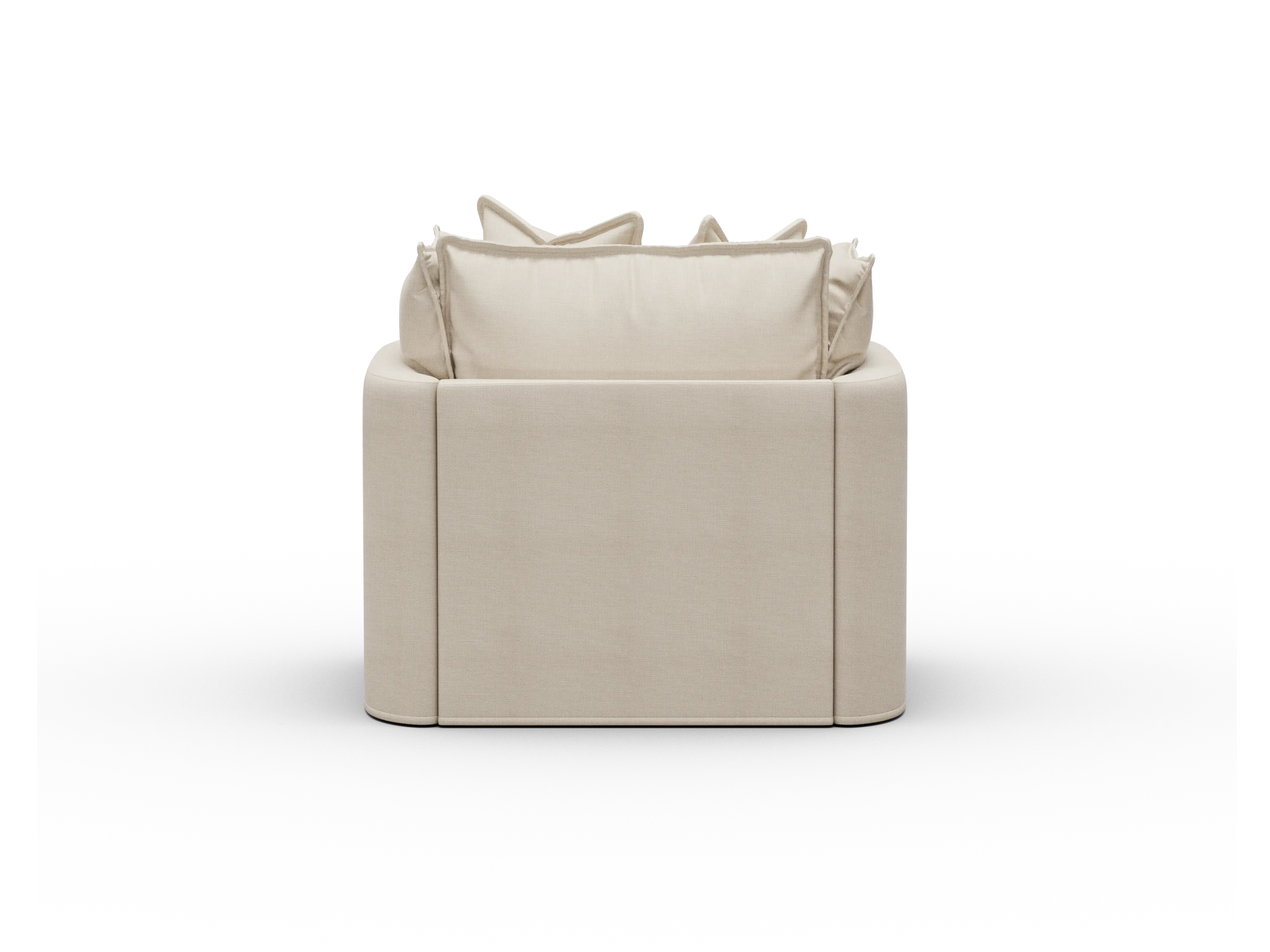 Koala Tamworth Washable Covers armchair in cream linen-look fabric on white background