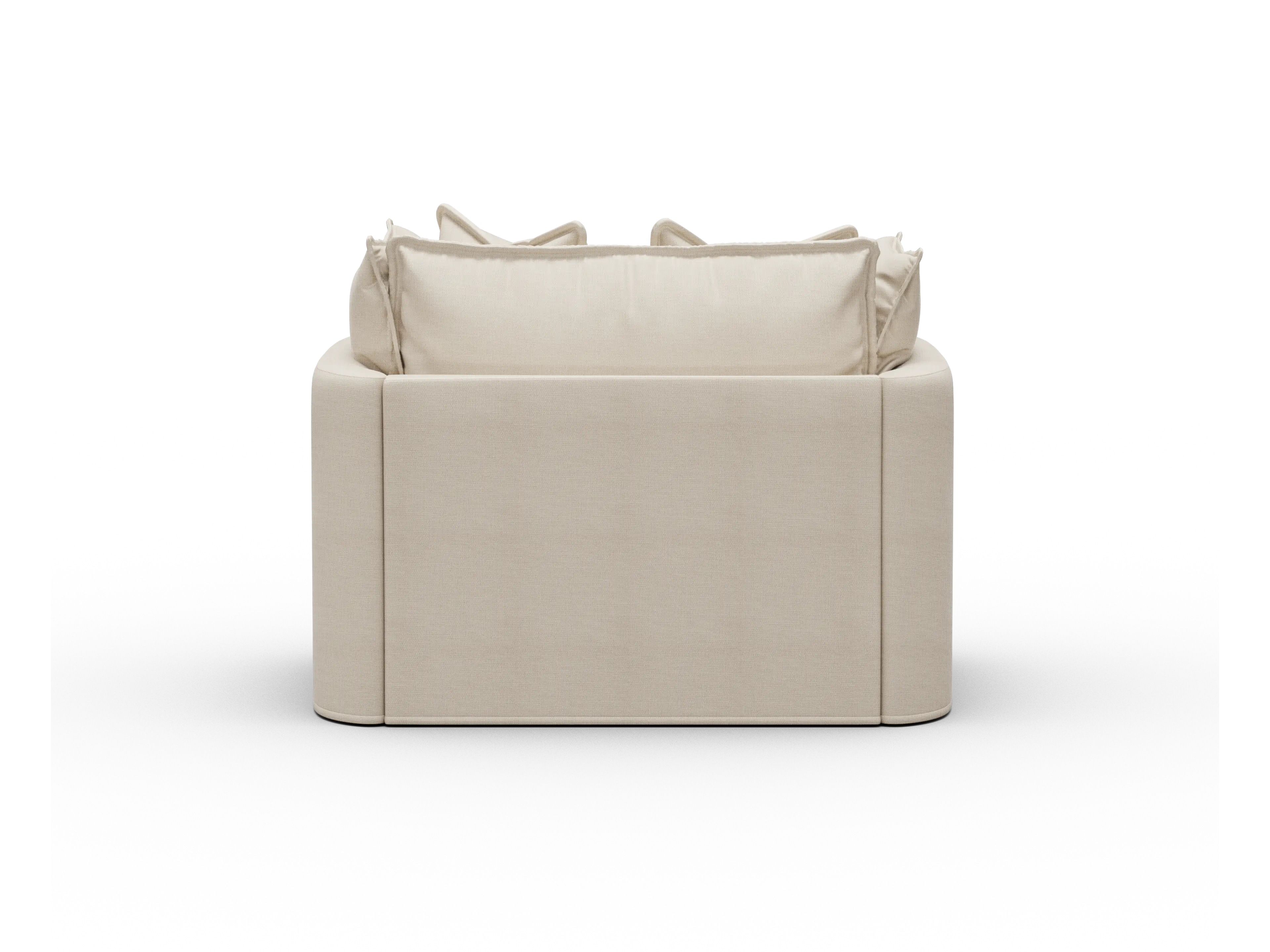 Koala Tamworth Washable Covers armchair in cream linen-look fabric on white background