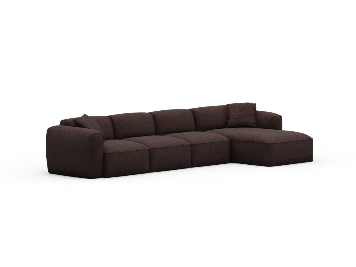 Torquay Modular Sofa - Fluffed Fig (Luxe edition) / 4 Sections / Regular
