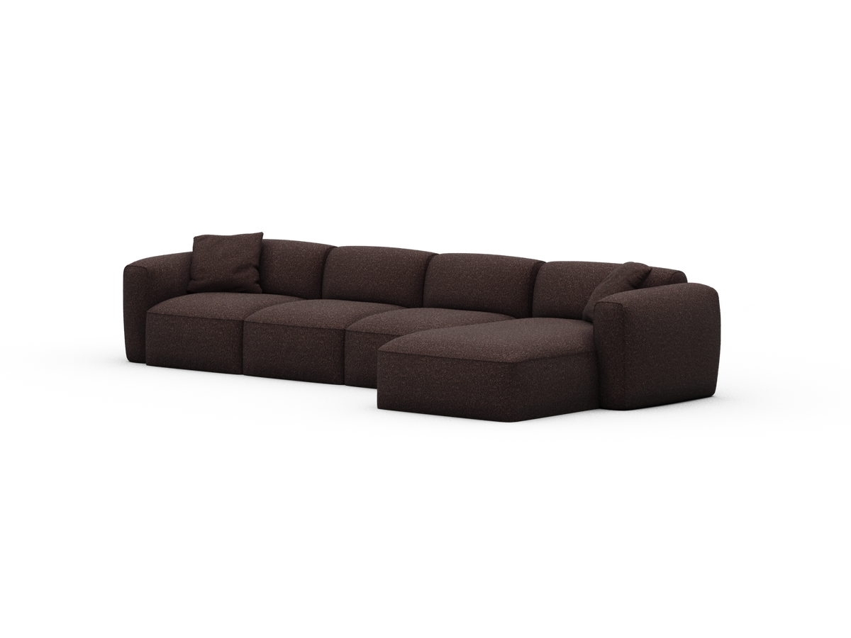 Torquay Modular Sofa - Fluffed Fig (Luxe edition) / 4 Sections / Regular