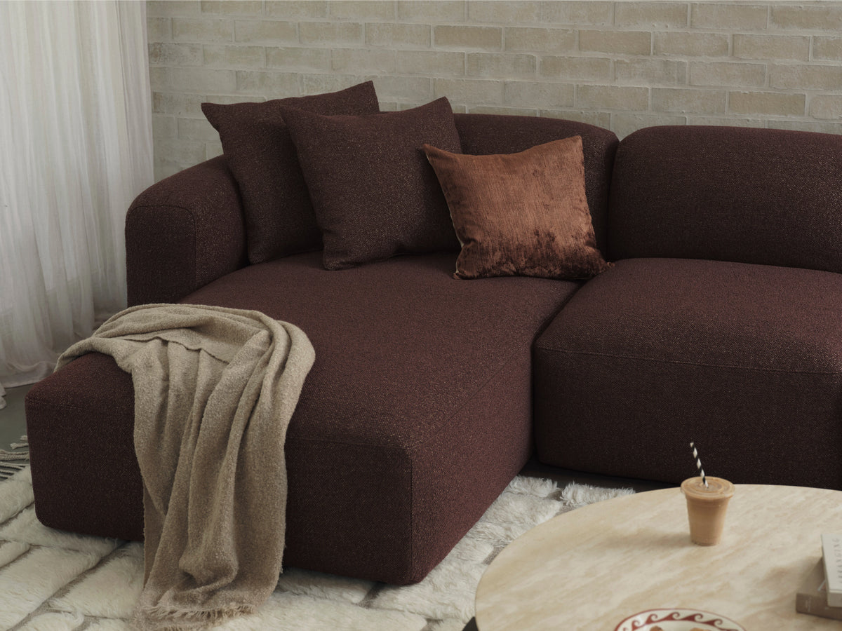 Torquay Modular Sofa - Fluffed Fig (Luxe edition) / 4 Sections / Regular