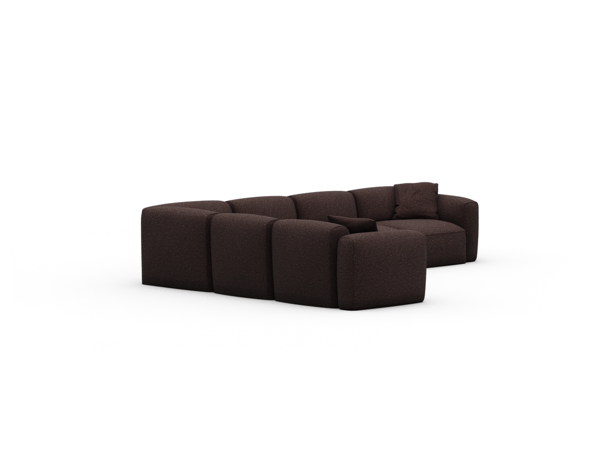 Torquay Modular Sofa - Fluffed Fig (Luxe edition) / 6 Sections / Regular