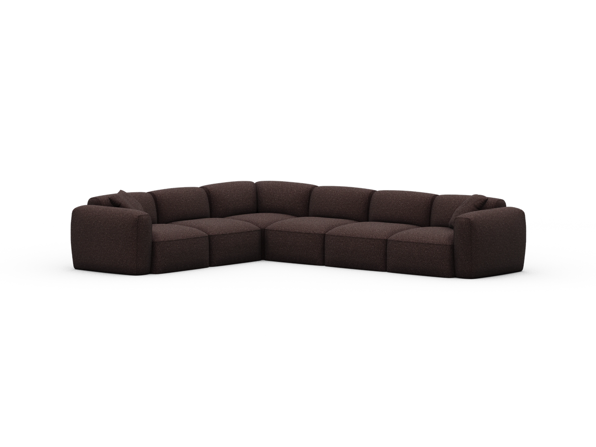 Torquay Modular Sofa - Fluffed Fig (Luxe edition) / 6 Sections / Regular