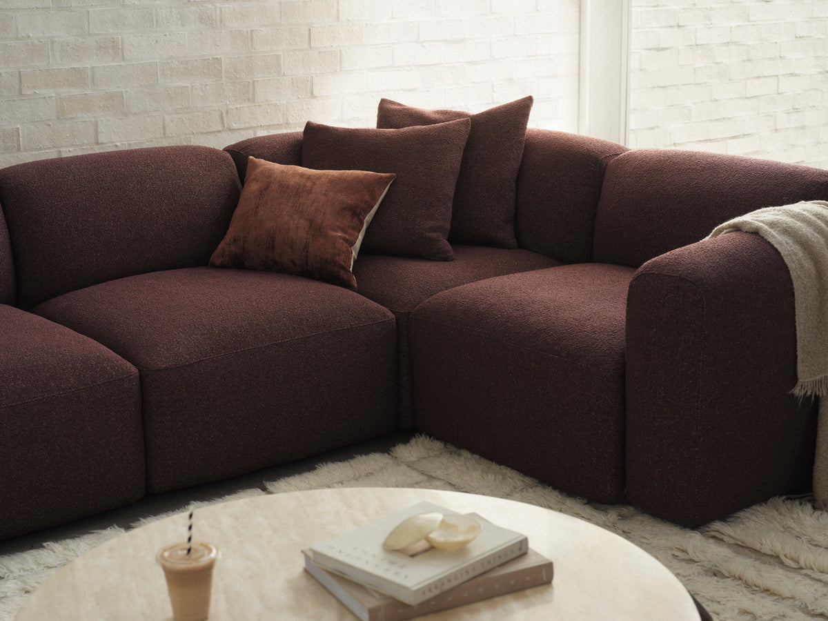Torquay Modular Sofa - Fluffed Fig (Luxe edition) / 4 Sections / Regular