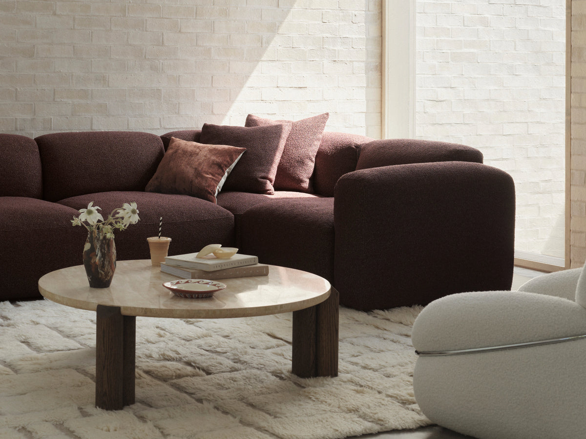 Torquay Modular Sofa - Fluffed Fig (Luxe edition) / 4 Sections / Regular