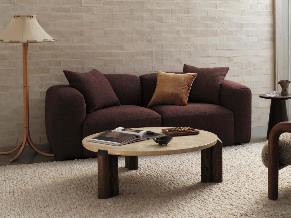 Torquay Modular Sofa - Fluffed Fig (Luxe edition) / 2 Sections / Regular