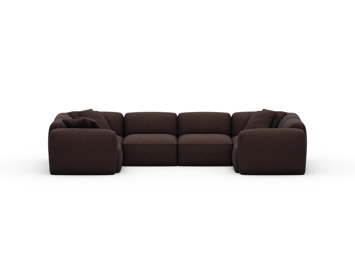 Torquay Modular Sofa - Fluffed Fig (Luxe edition) / 6 Sections / Regular