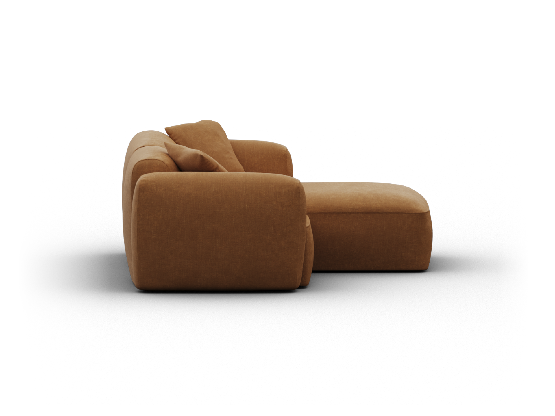 Torquay Modular Sofa - Chaise / Regular / 2 Sections / Bronzed Aussie