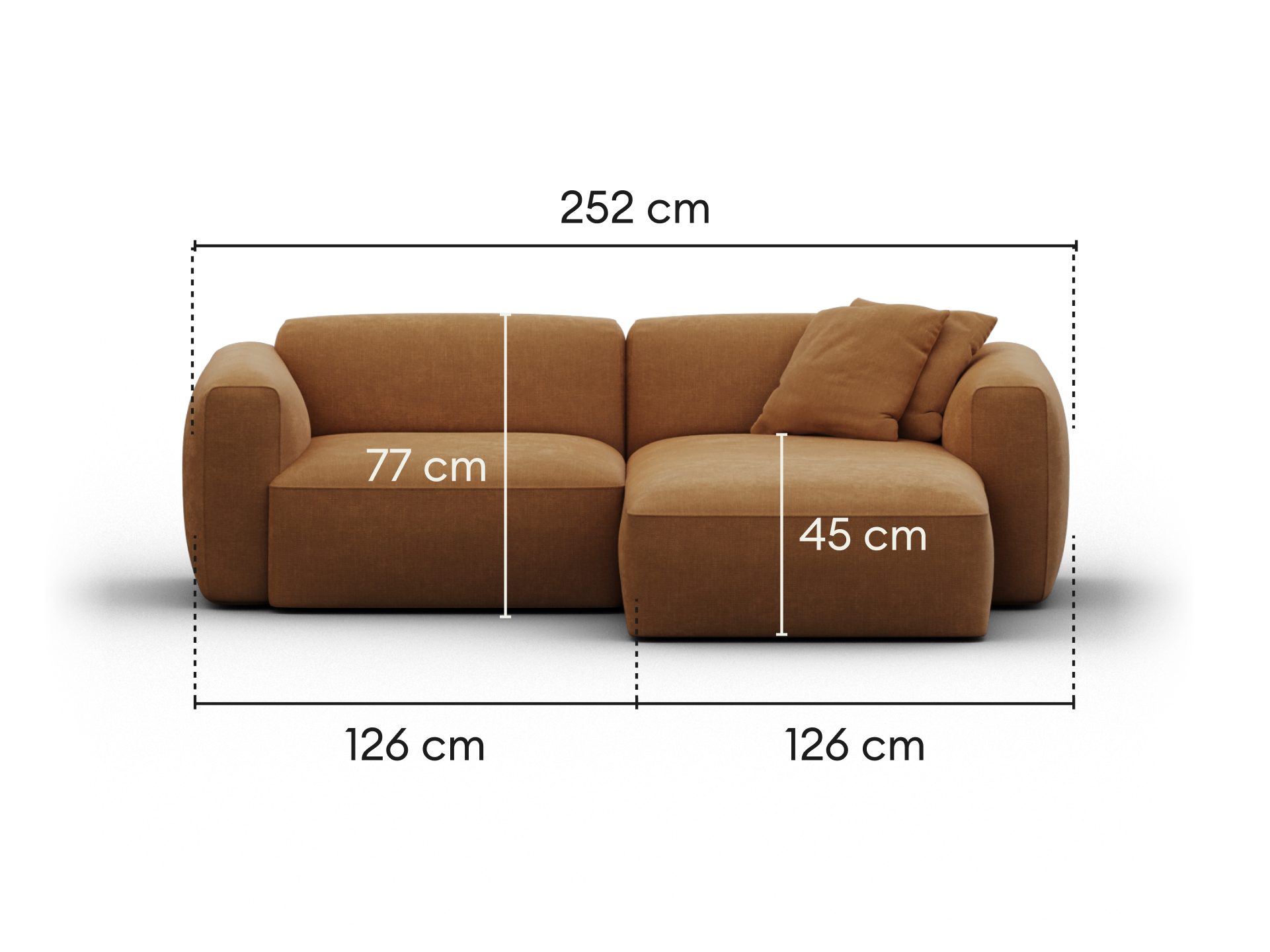 Torquay Modular Sofa - Bronzed Aussie / 2 Sections / Extra Wide