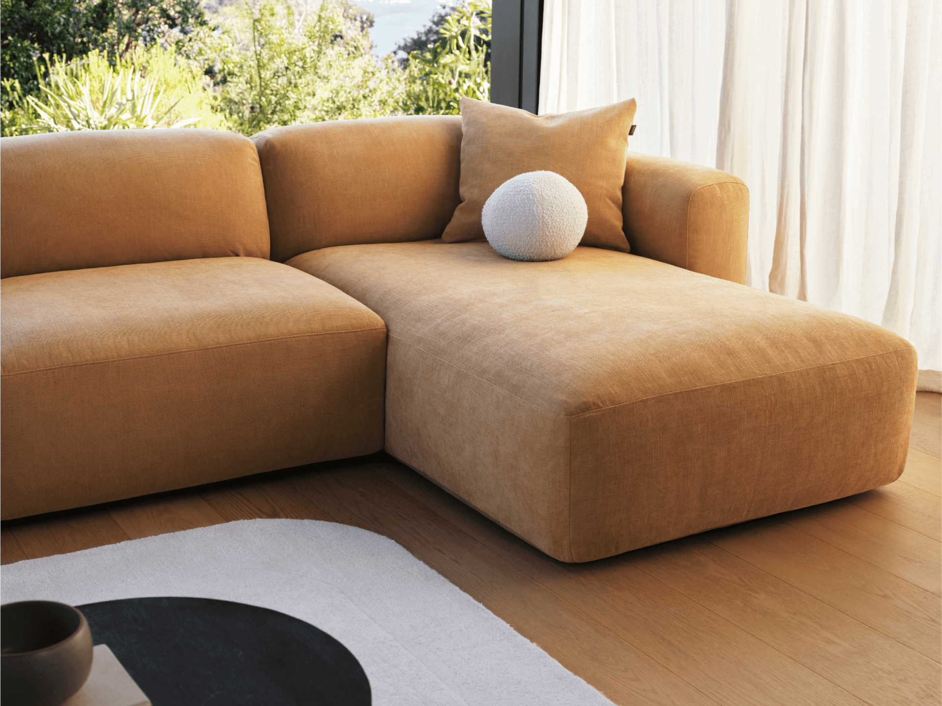 Torquay Modular Sofa - Chaise / Regular / 3 Sections / Bronzed Aussie