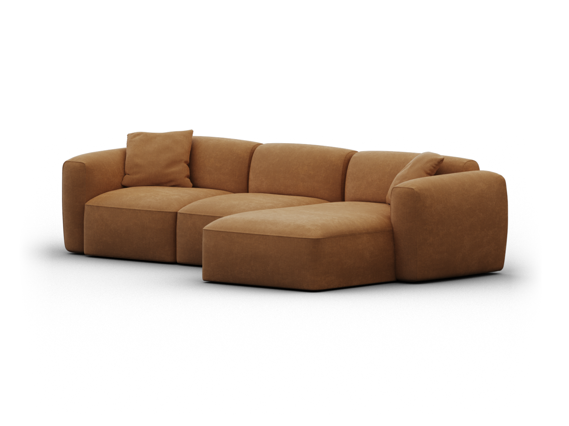 Torquay Modular Sofa - Chaise / Regular / 3 Sections / Bronzed Aussie