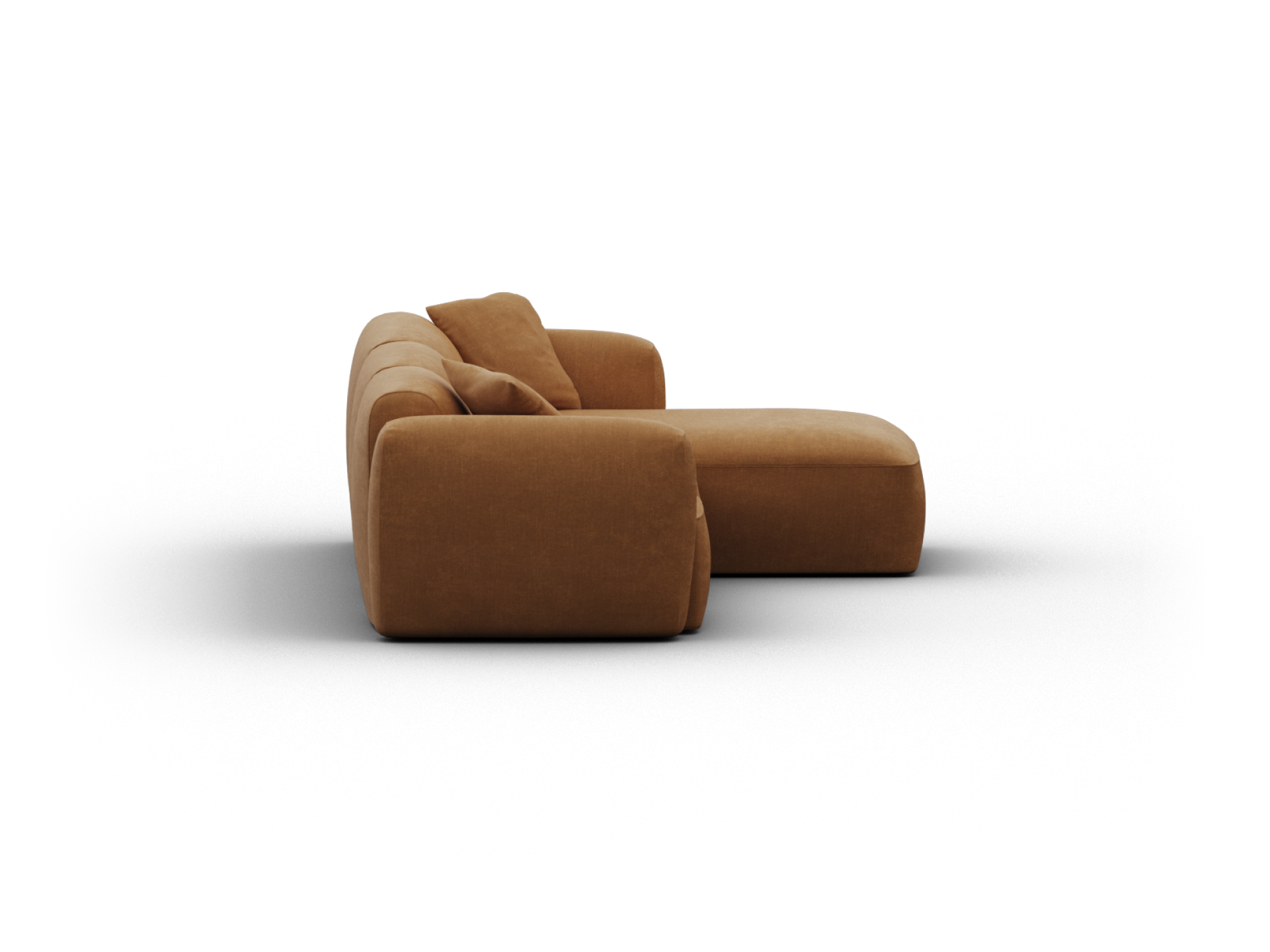 Torquay Modular Sofa - Chaise / Regular / 3 Sections / Bronzed Aussie