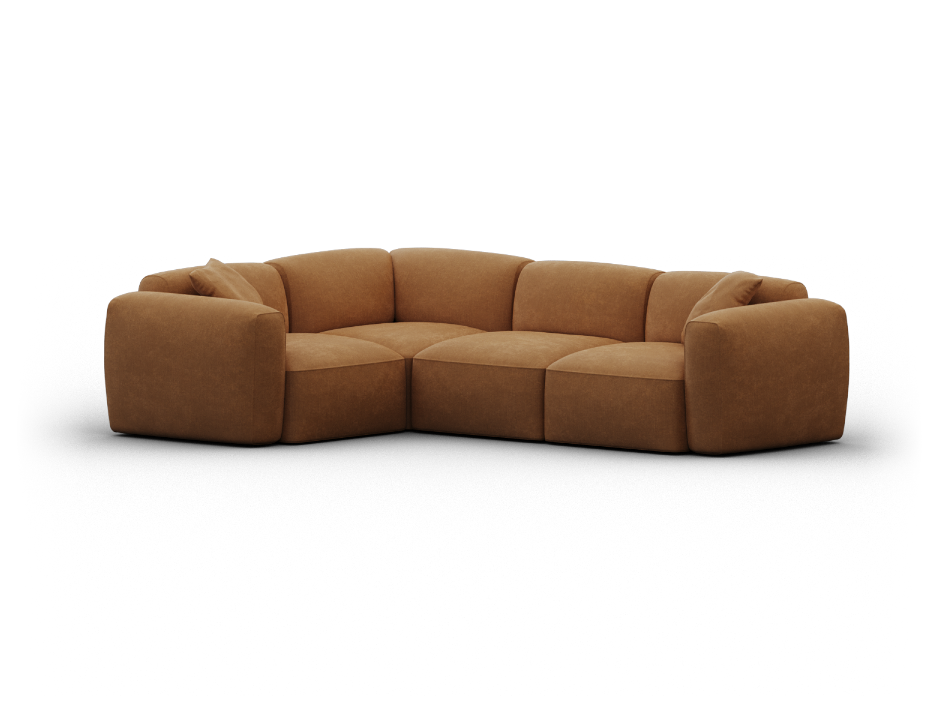 Torquay Modular Sofa - Corner / Regular / 4 Sections / Bronzed Aussie