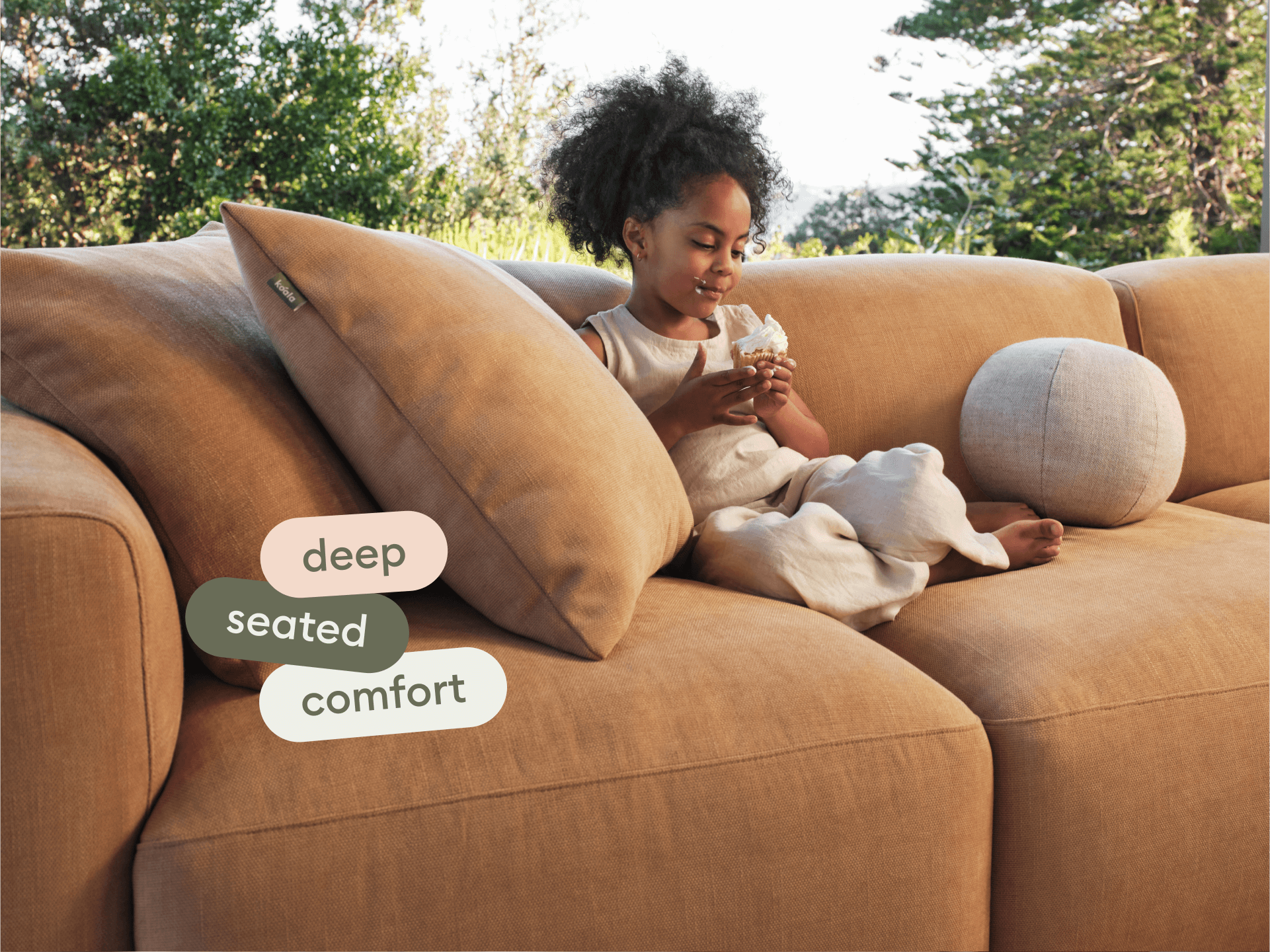 Torquay Modular Sofa - Corner / Regular / 5 Sections / Bronzed Aussie
