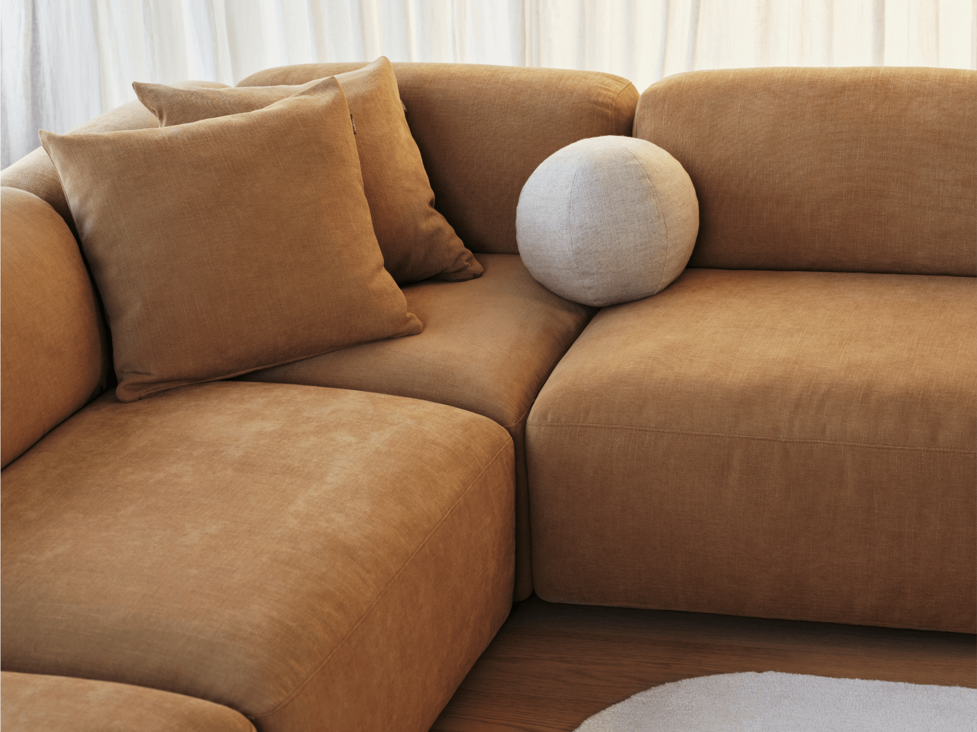 Torquay Modular Sofa - Corner / Regular / 5 Sections / Bronzed Aussie