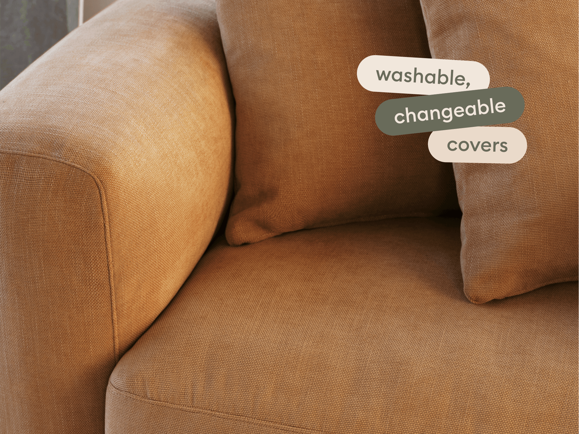 Torquay Modular Sofa - Corner / Regular / 5 Sections / Bronzed Aussie