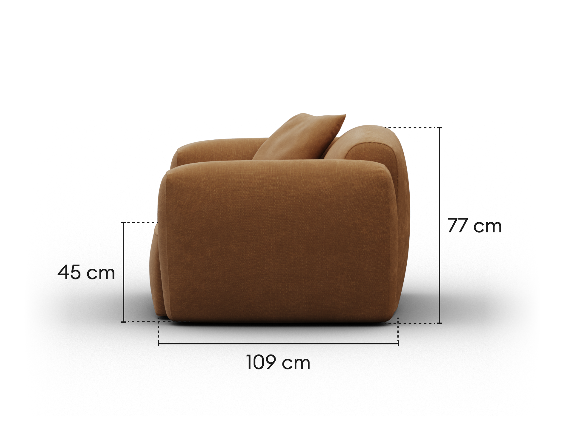 Torquay Modular Armchair - Regular / Bronzed Aussie