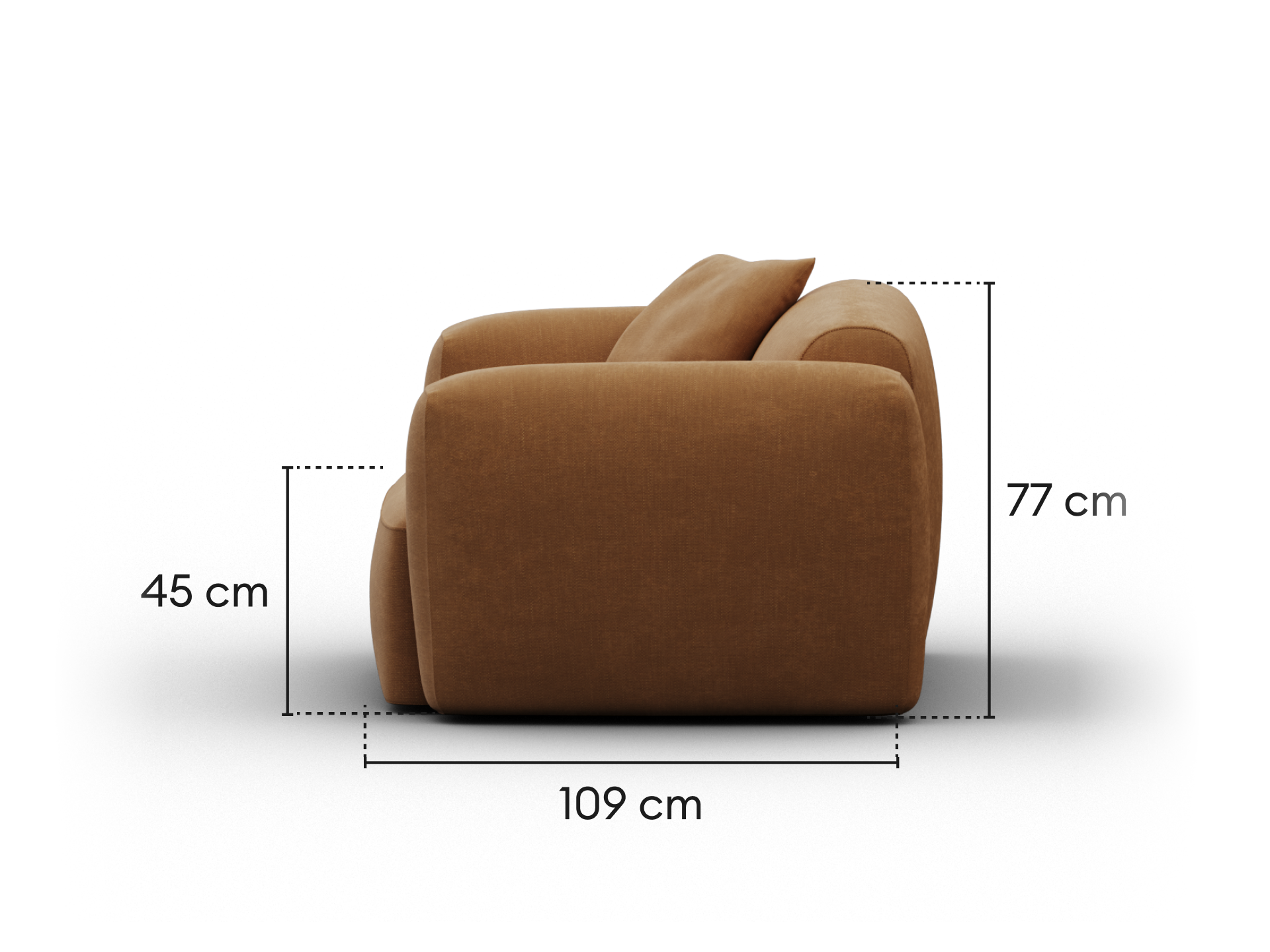Torquay Modular Armchair - Extra Wide / Bronzed Aussie