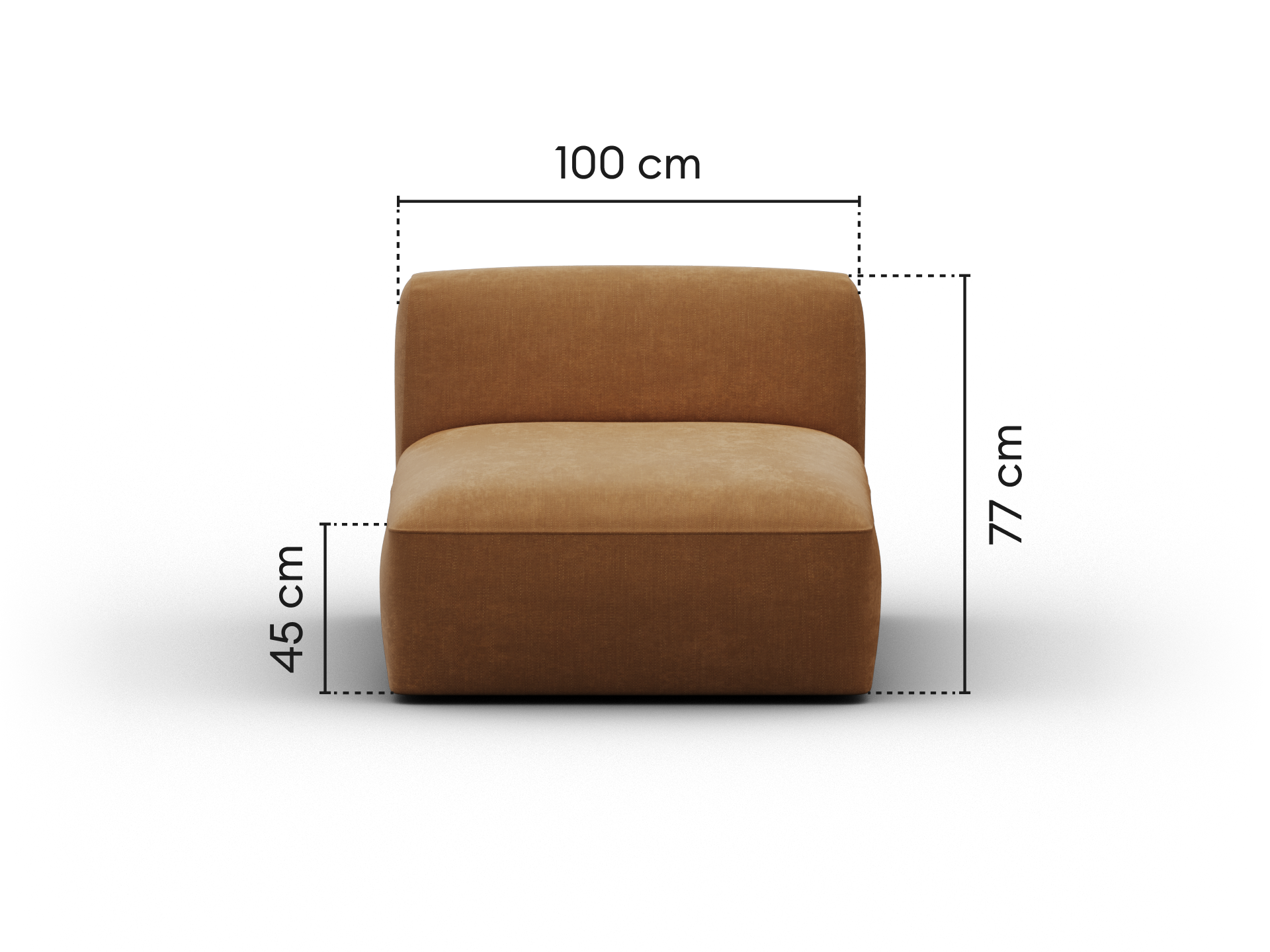 Torquay Modular Sofa Section - Extra Wide / Chaise / Bronzed Aussie