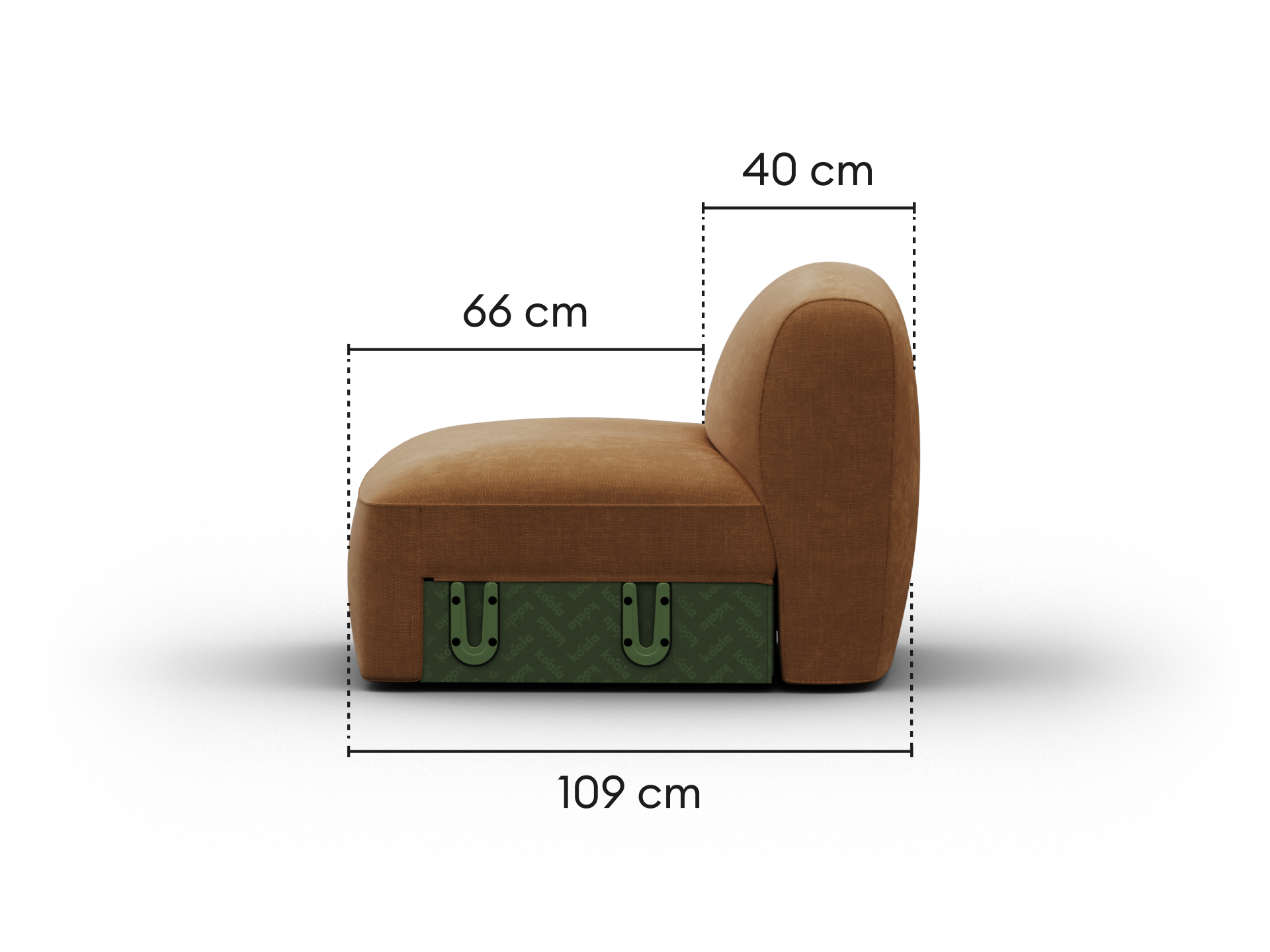 Torquay Modular Sofa Section - Regular / Seat / Bronzed Aussie