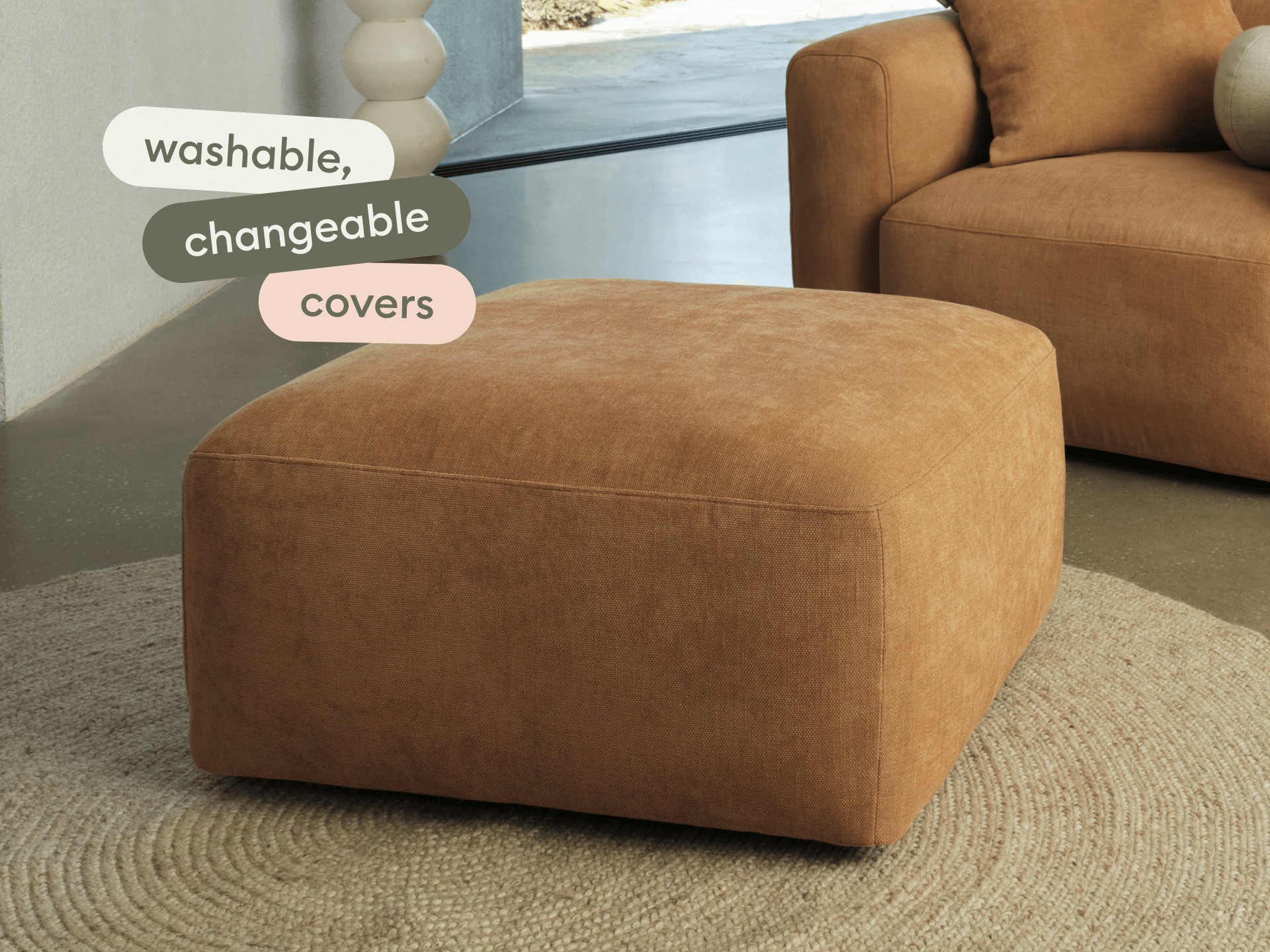 Torquay Modular Ottoman - Bronzed Aussie / Regular