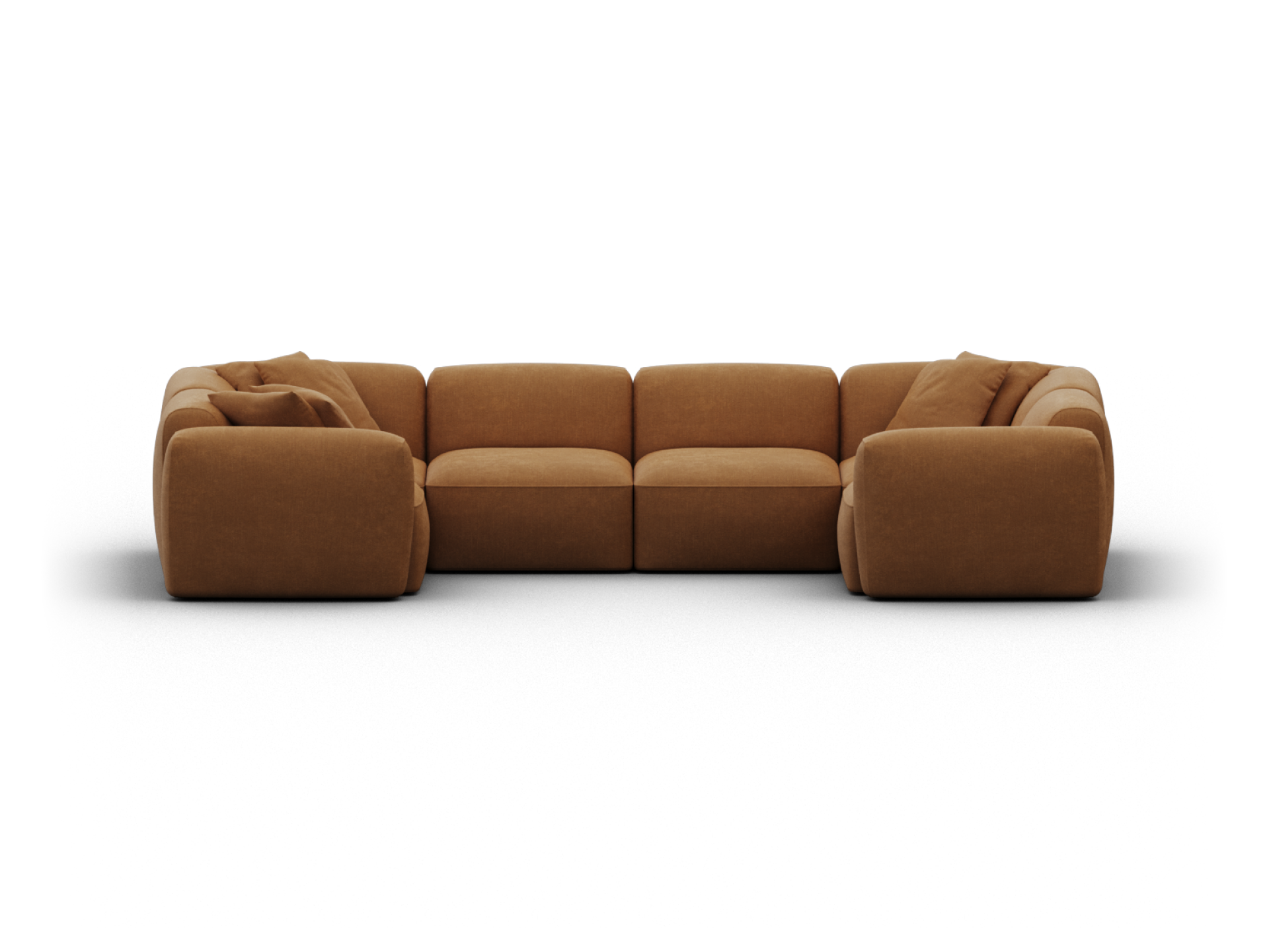 Torquay Modular Sofa - U Shape / Regular / 6 Sections / Bronzed Aussie