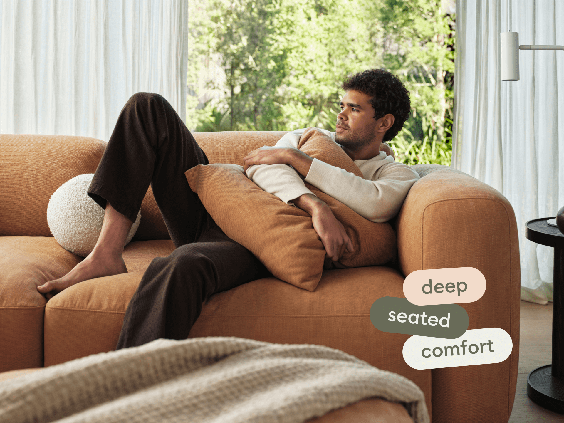Torquay Modular Sofa - U Shape / Regular / 6 Sections / Bronzed Aussie