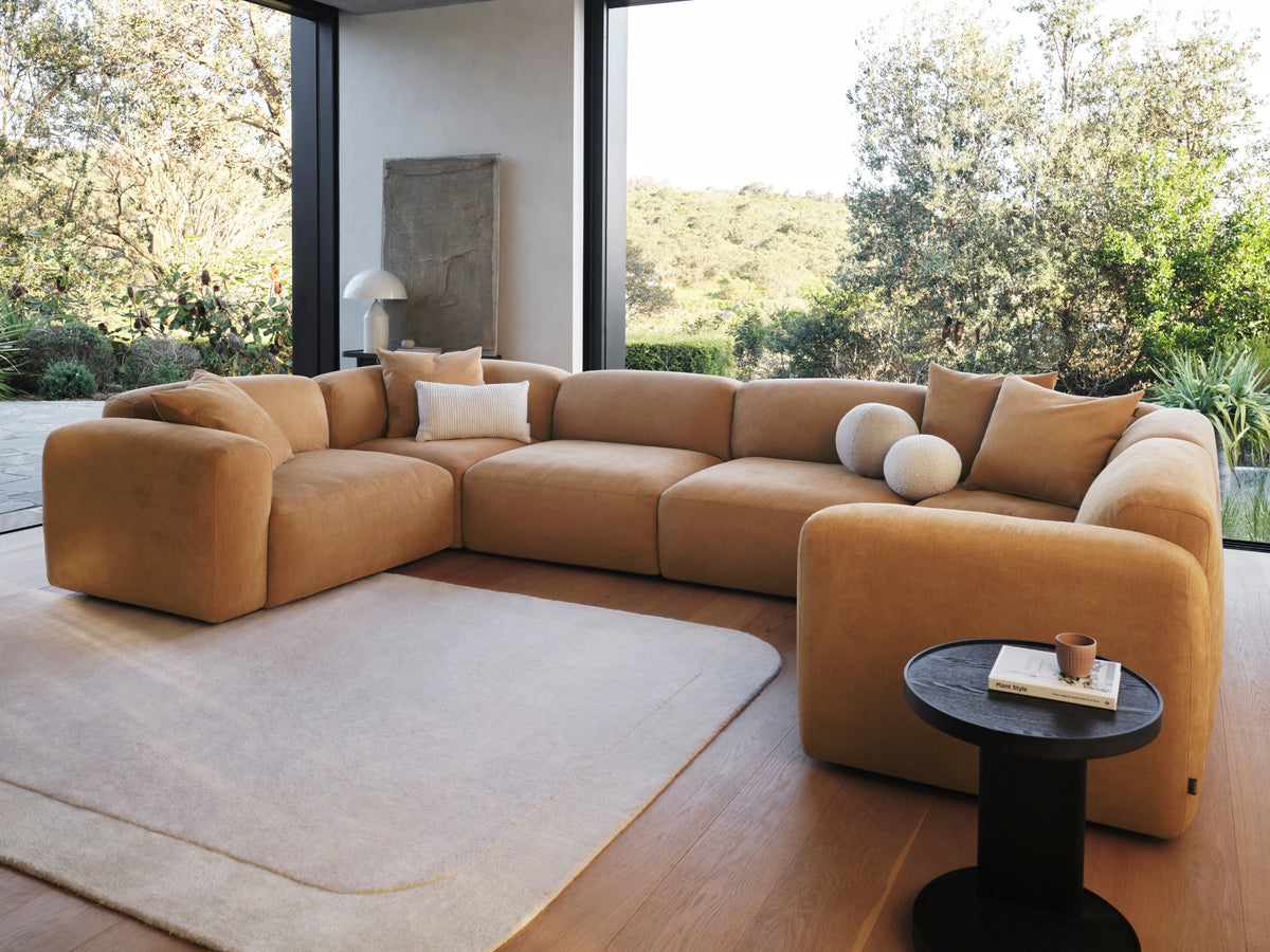Torquay Modular Sofa - Bronzed Aussie / 6 Sections / Regular