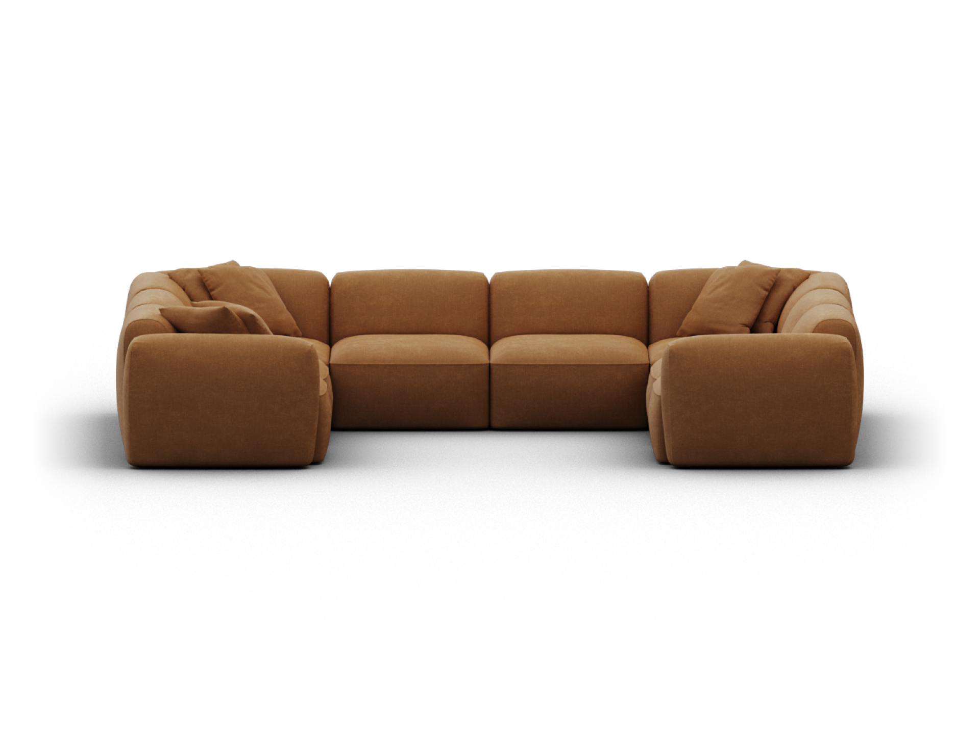 Torquay Modular Sofa - U Shape / Regular / 8 Sections / Bronzed Aussie