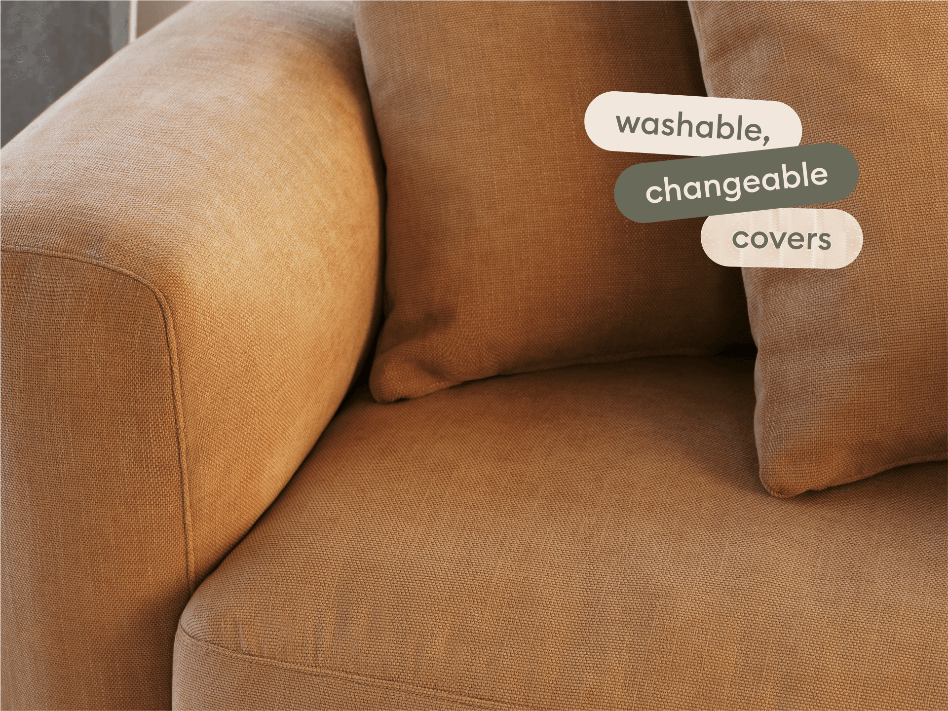 Torquay Modular Sofa - U Shape / Regular / 8 Sections / Bronzed Aussie
