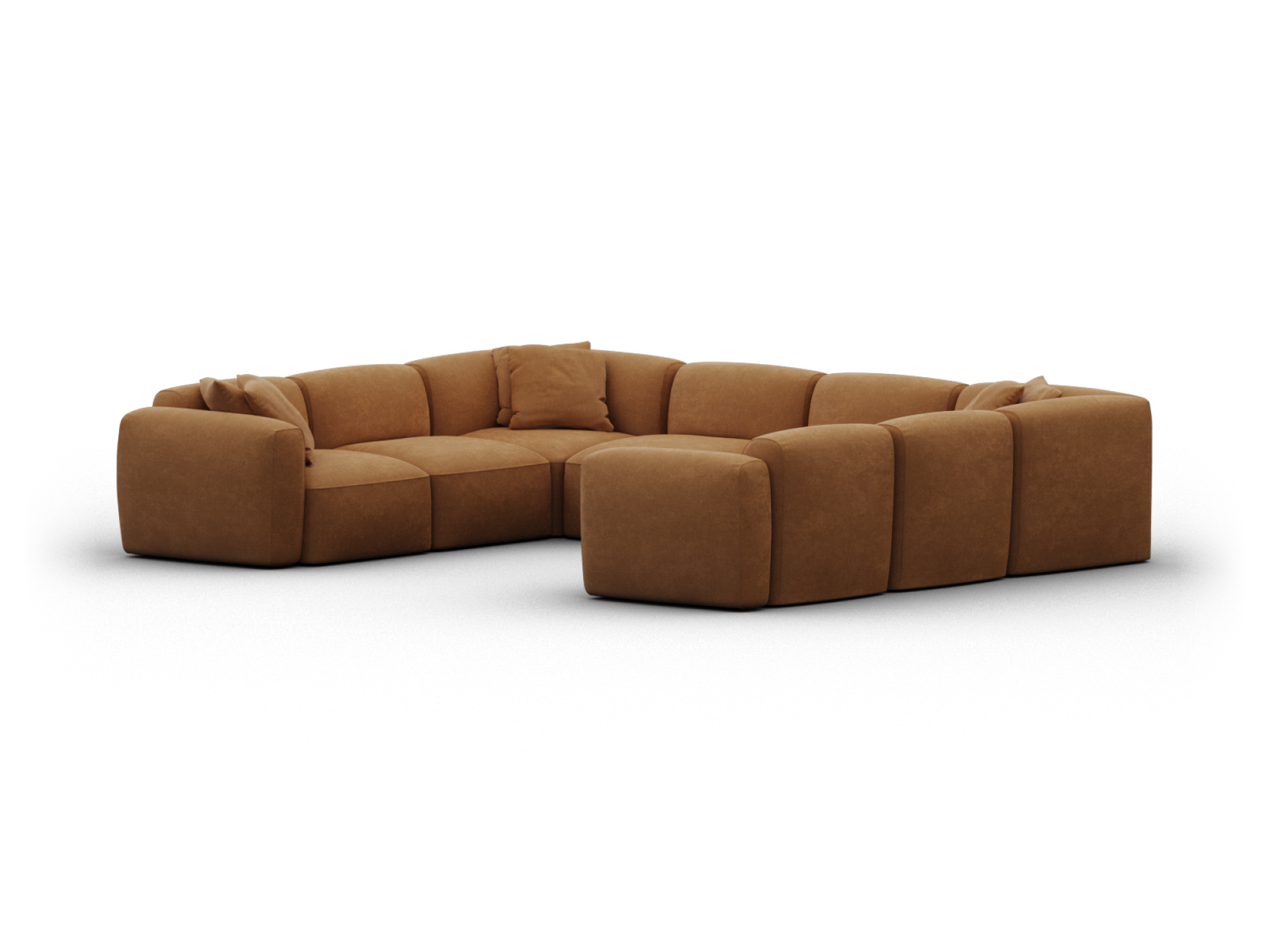 Torquay Modular Sofa - U Shape / Regular / 8 Sections / Bronzed Aussie