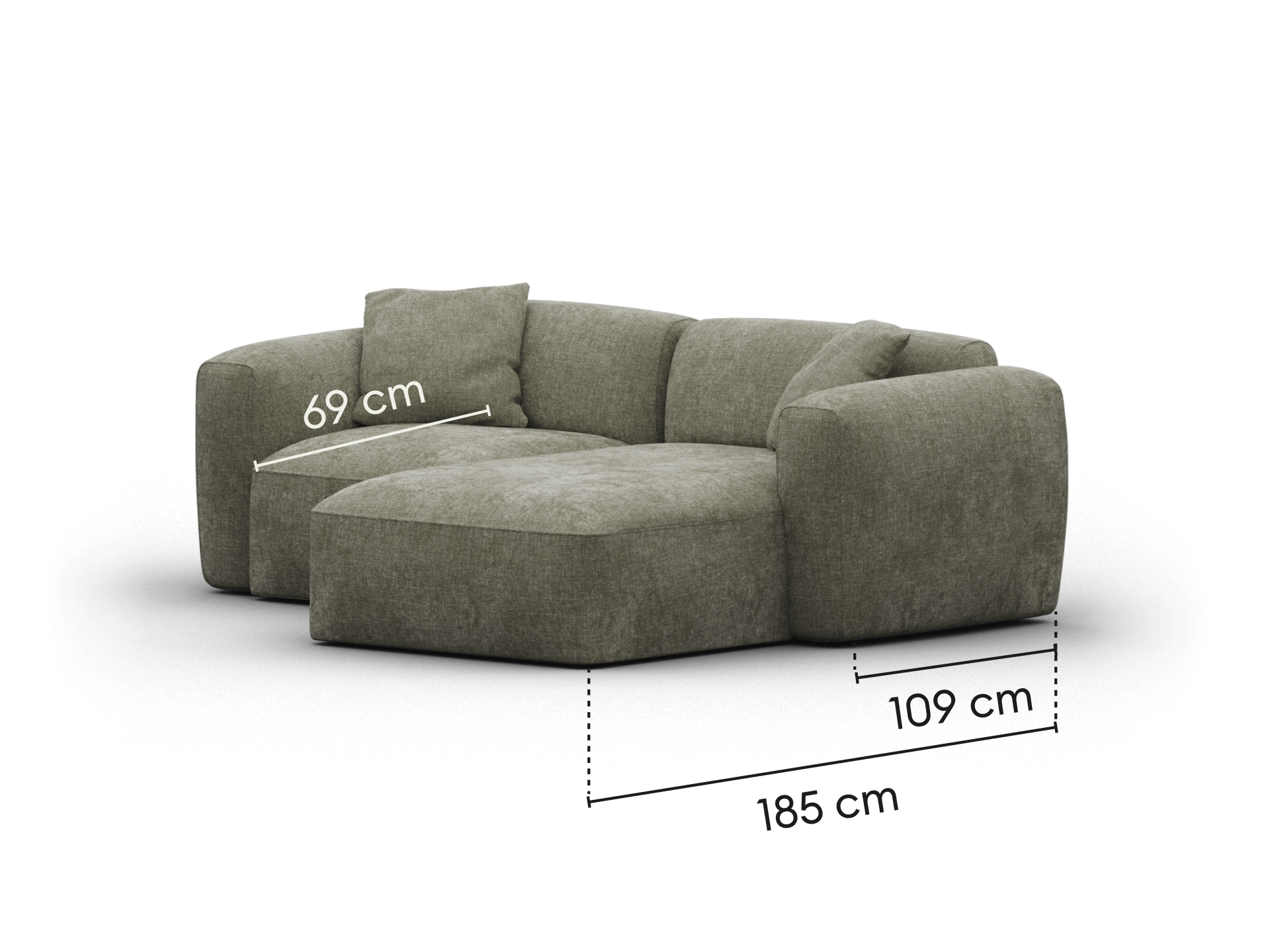 Torquay Modular Sofa - Forest Dawn (Luxe edition) / 2 Sections / Regular