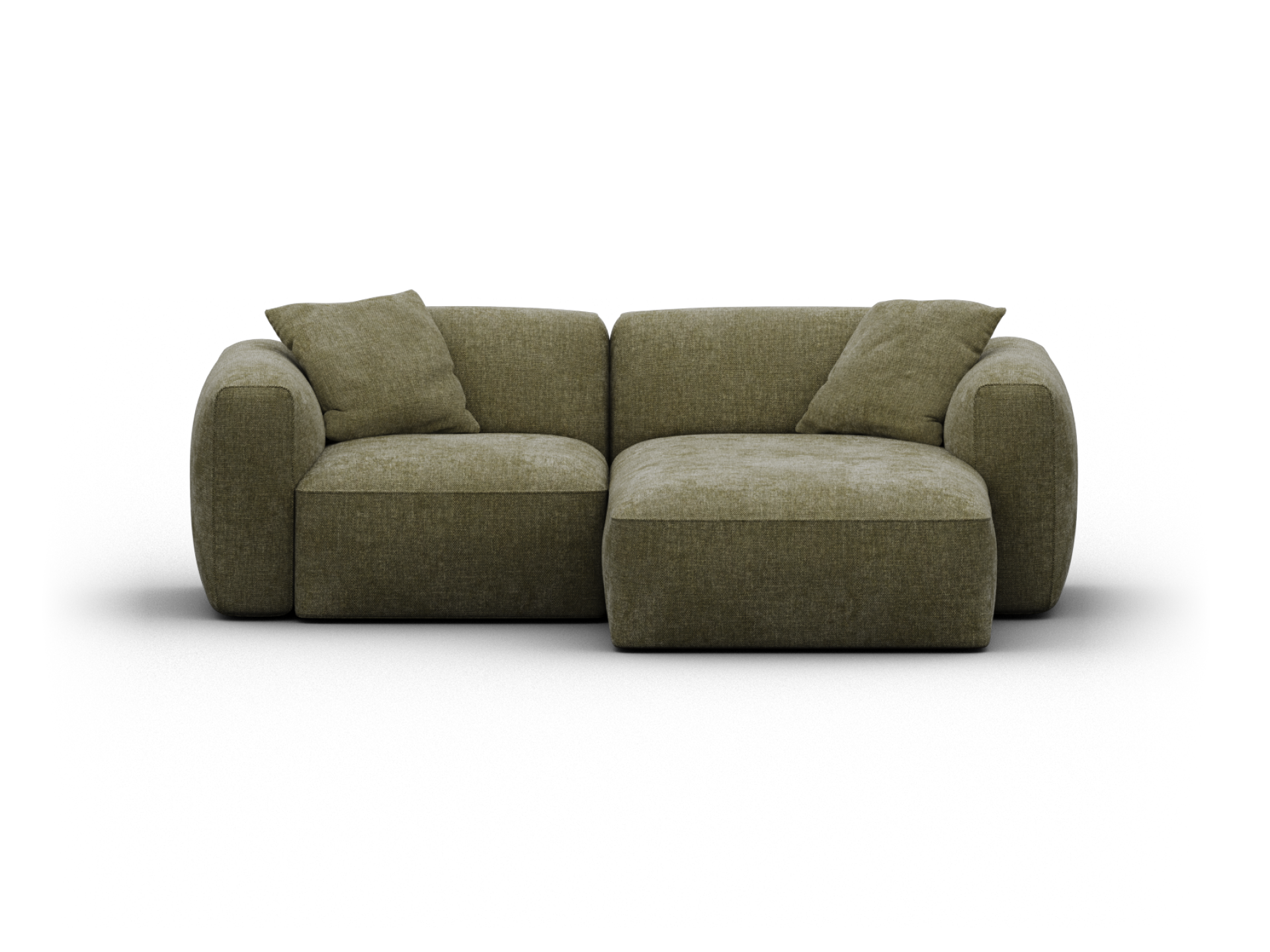 Torquay Modular Sofa - Chaise / Regular / 2 Sections / Forest Dawn (Luxe edition)