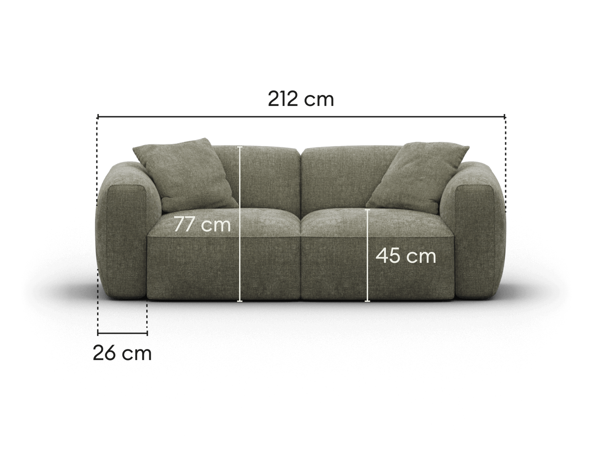 Torquay Modular Sofa - Forest Dawn (Luxe edition) / 2 Sections / Regular