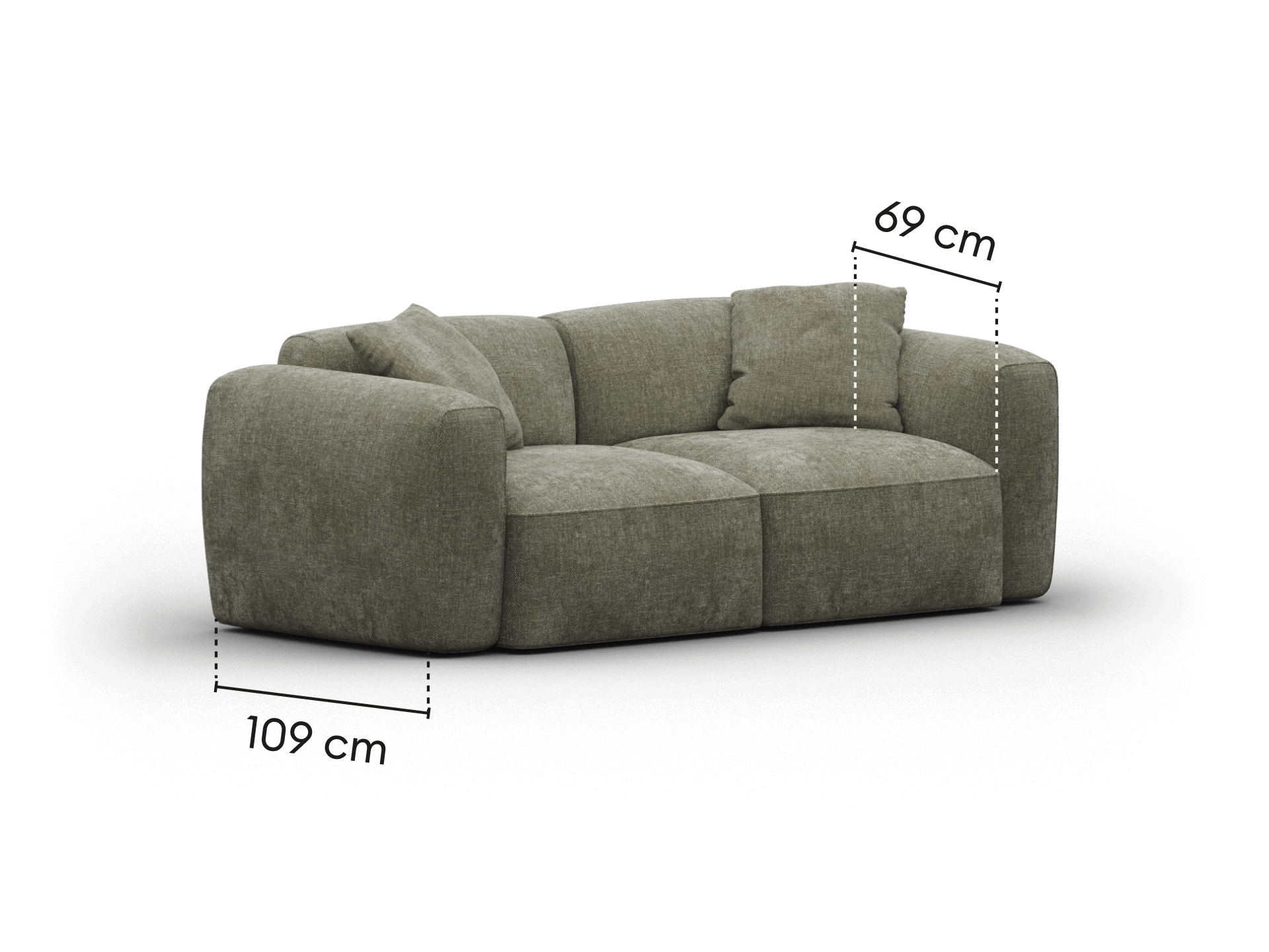 Torquay Modular Sofa - Forest Dawn (Luxe edition) / 2 Sections / Regular