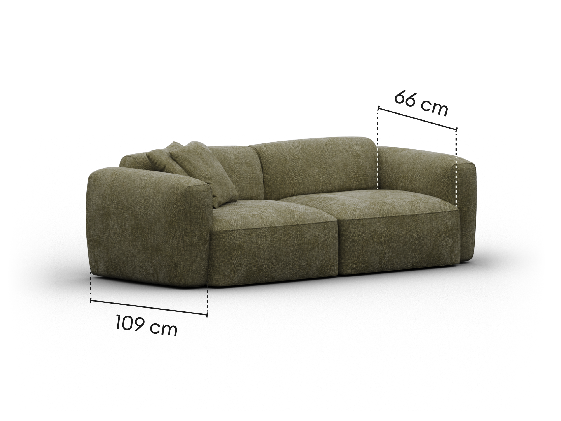 Torquay Modular Sofa - Extra Wide / 2 Sections / Forest Dawn (Luxe edition)