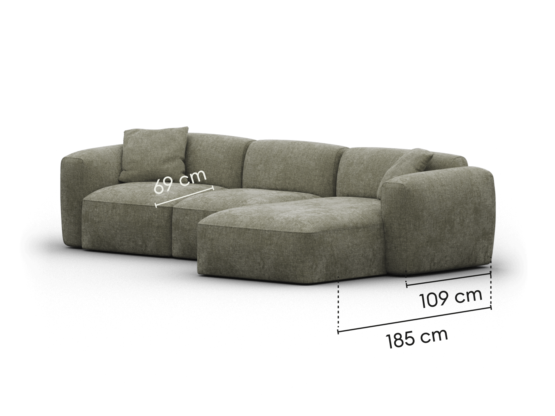 Torquay Modular Sofa - Forest Dawn (Luxe edition) / 3 Sections / Regular
