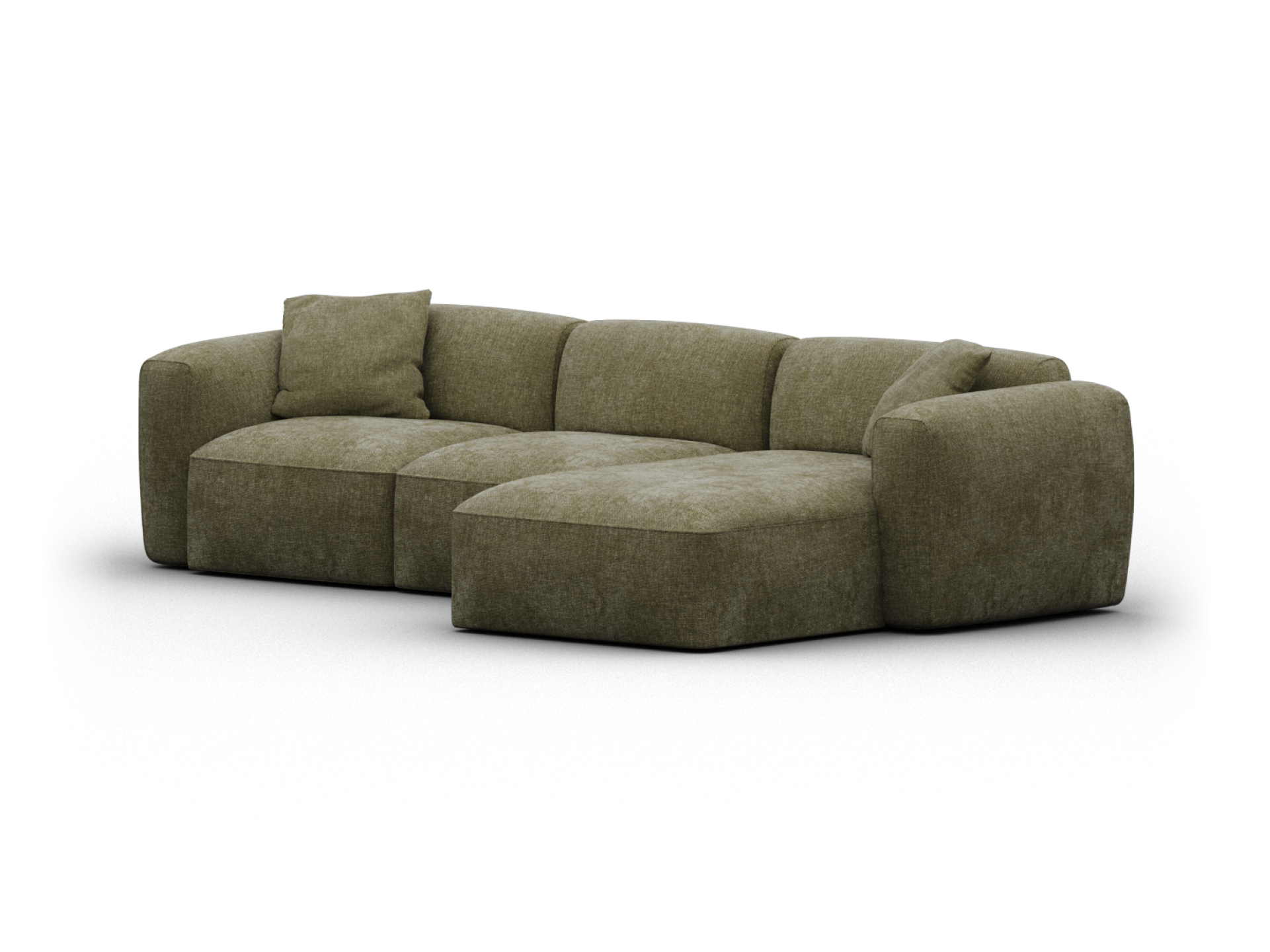 Torquay Modular Sofa - Chaise / Regular / 3 Sections / Forest Dawn (Luxe edition)