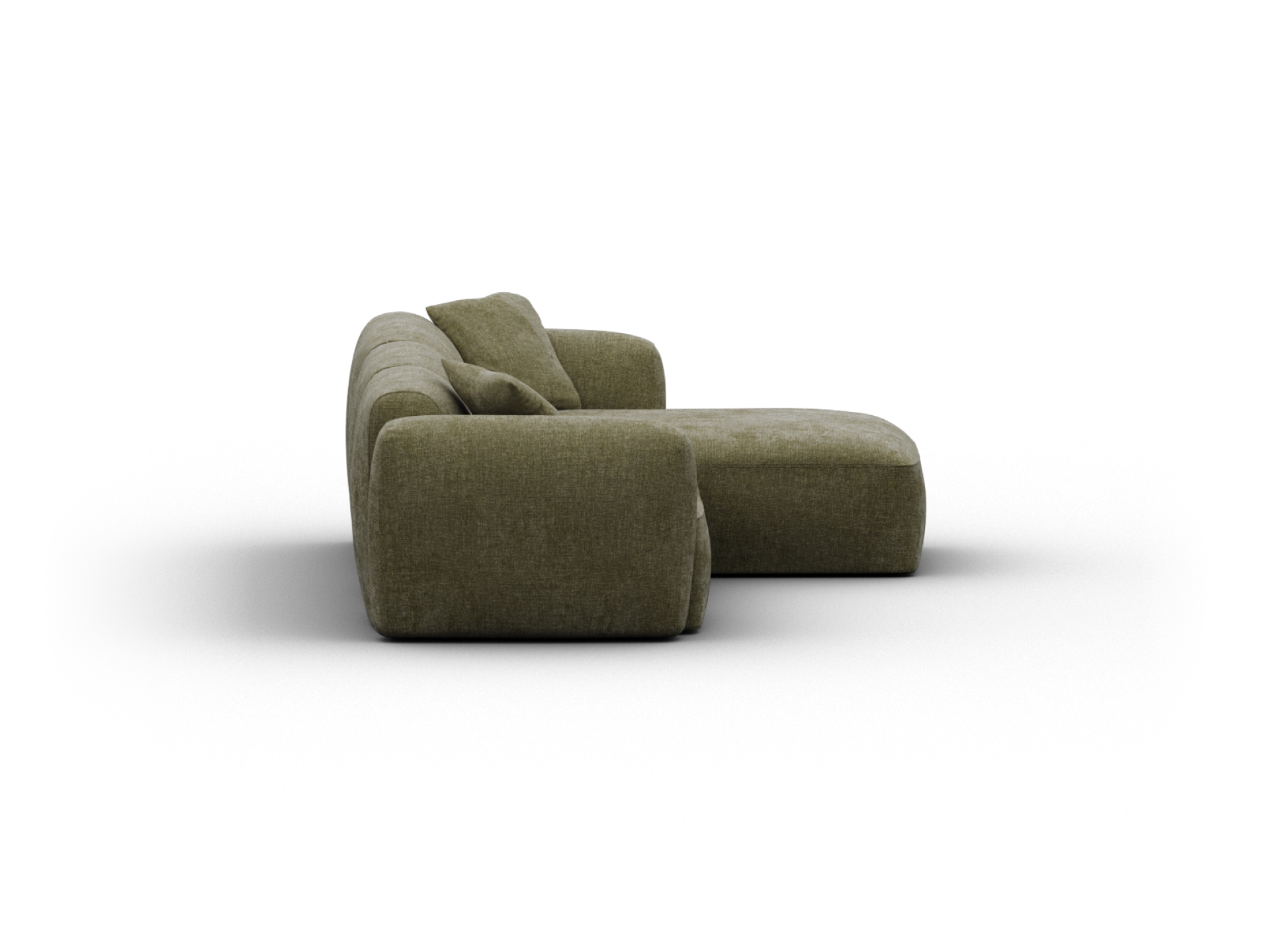 Torquay Modular Sofa - Chaise / Regular / 3 Sections / Forest Dawn (Luxe edition)